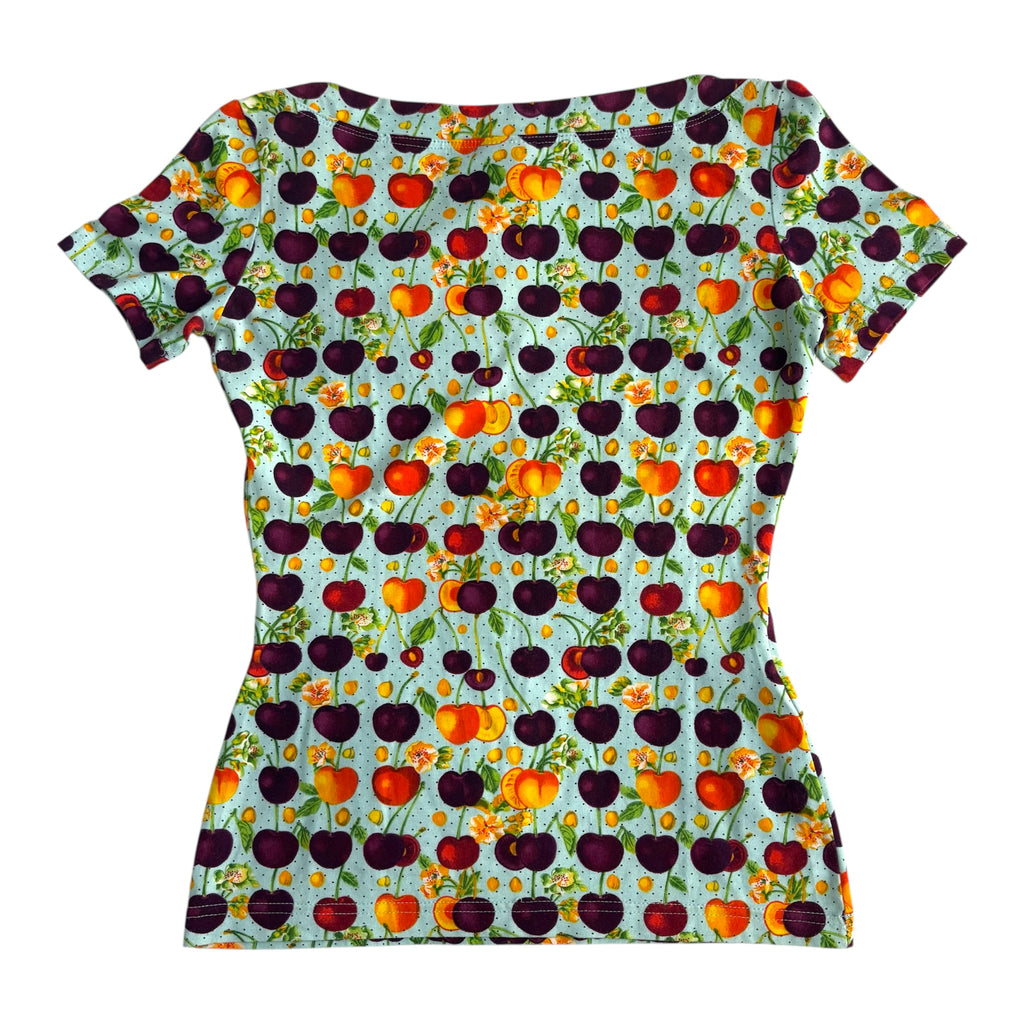 Vintage Versace Fruit Polka Dot Top