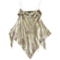 100% Silk Floral Beaded Top