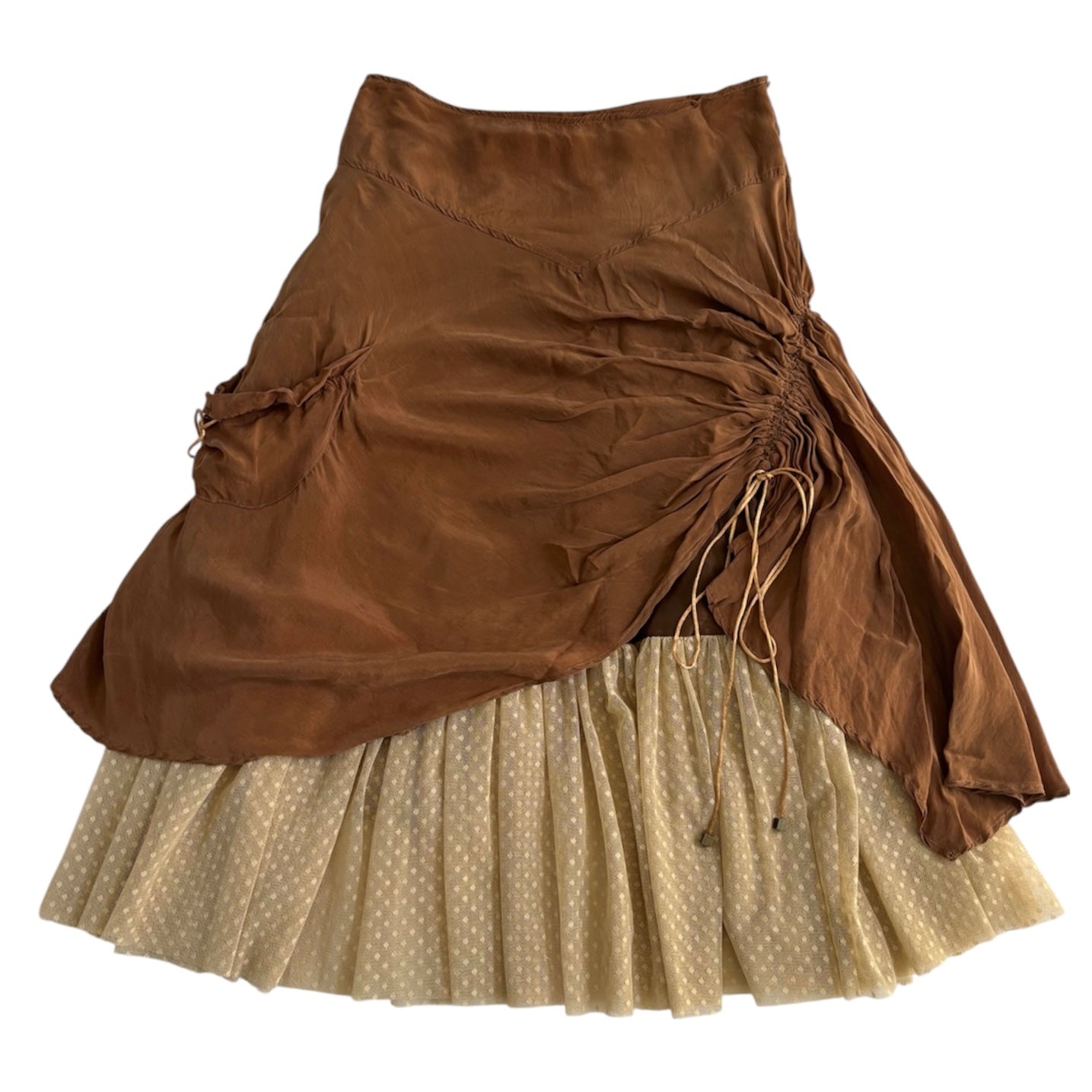 Asymmetrical Euro Cupro Skirt