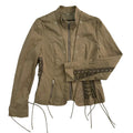 Italian Adjustable Snap Button Lace Up Jacket