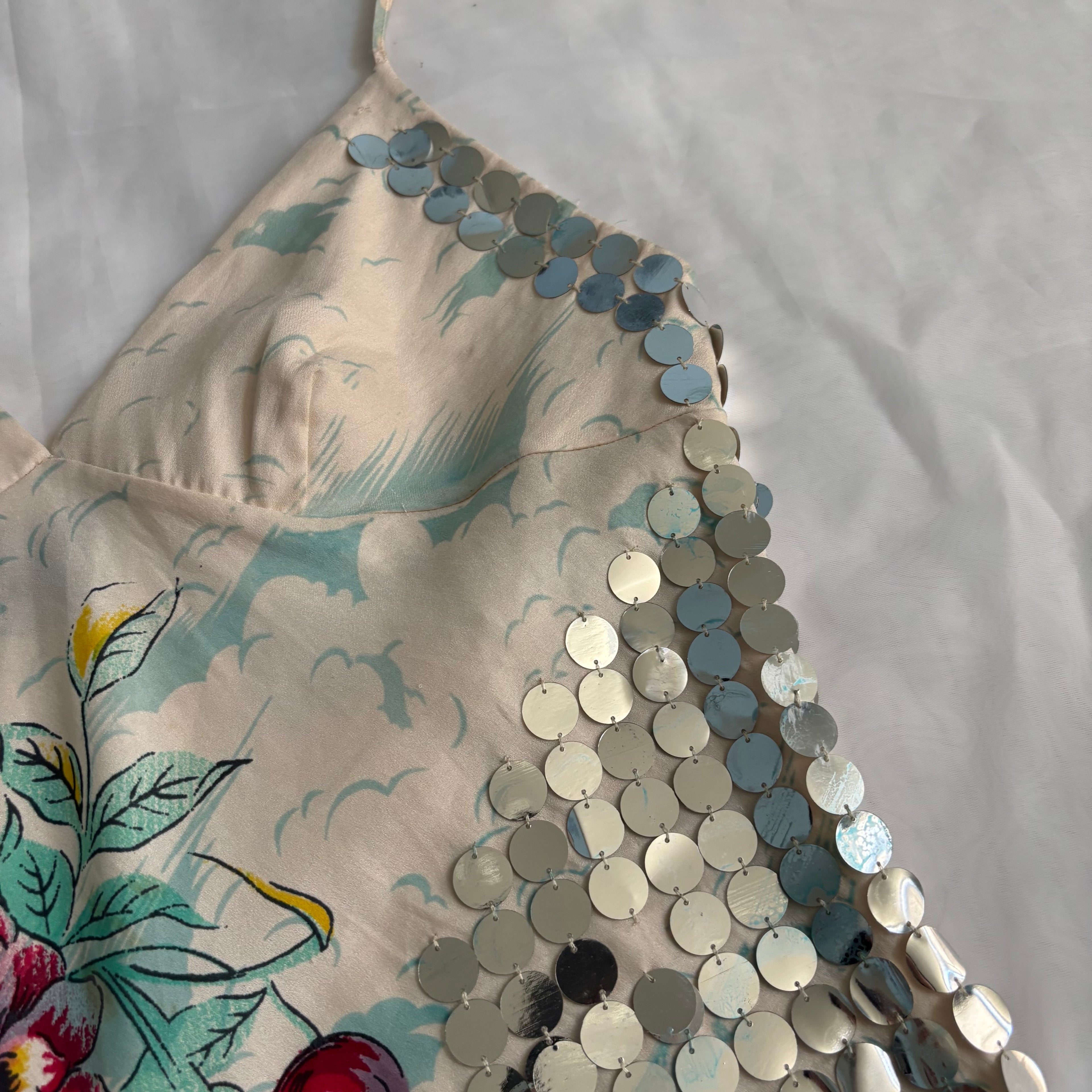 Vintage Italian Tijuana Sequined Slip Dress