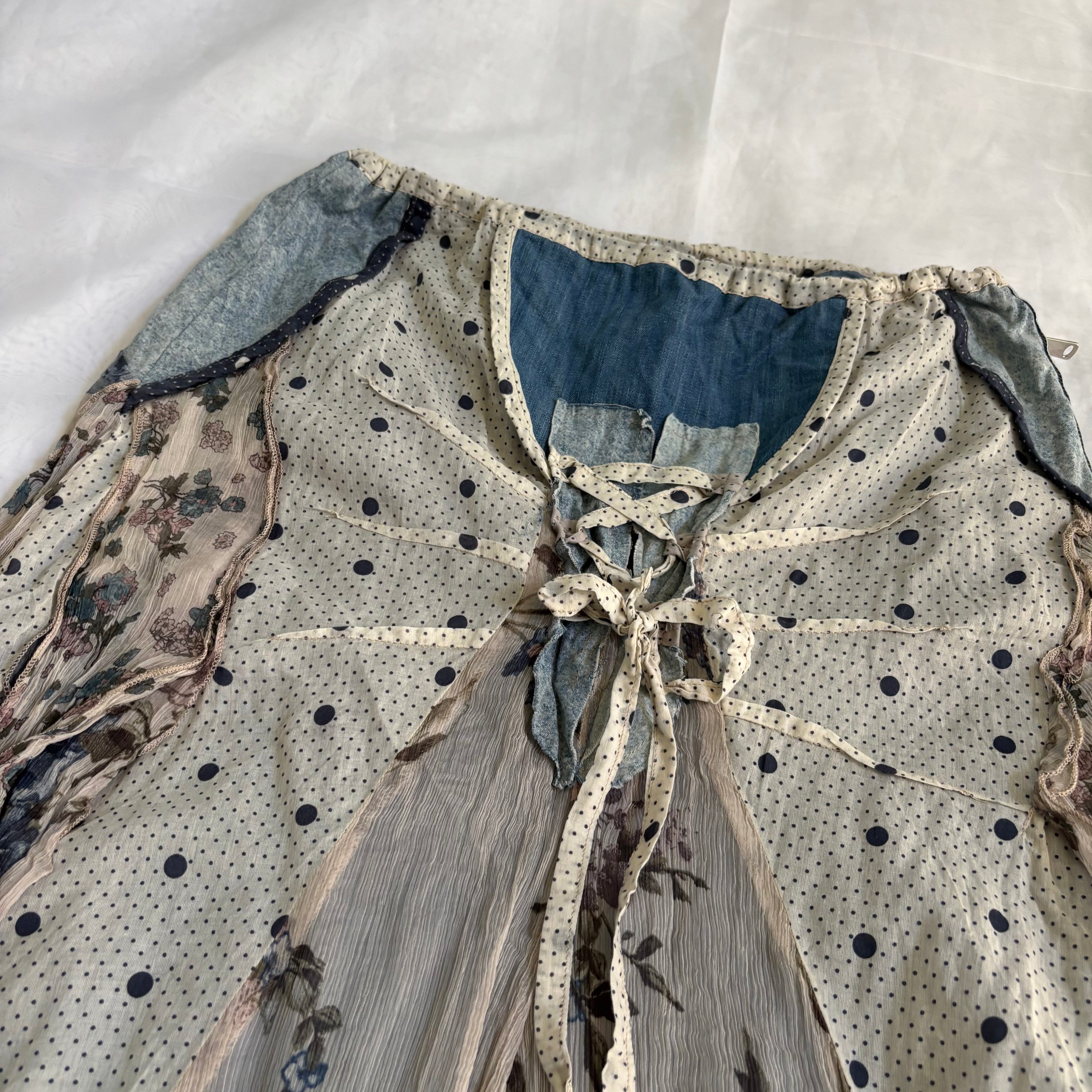 Italian Cotton & Silk Floral Skirt
