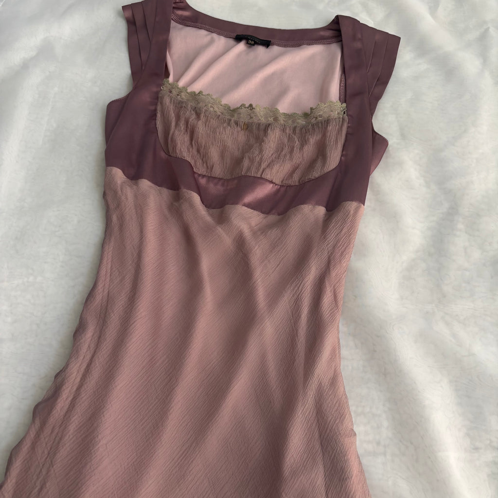 Silk Italian Pink Gauze Dress