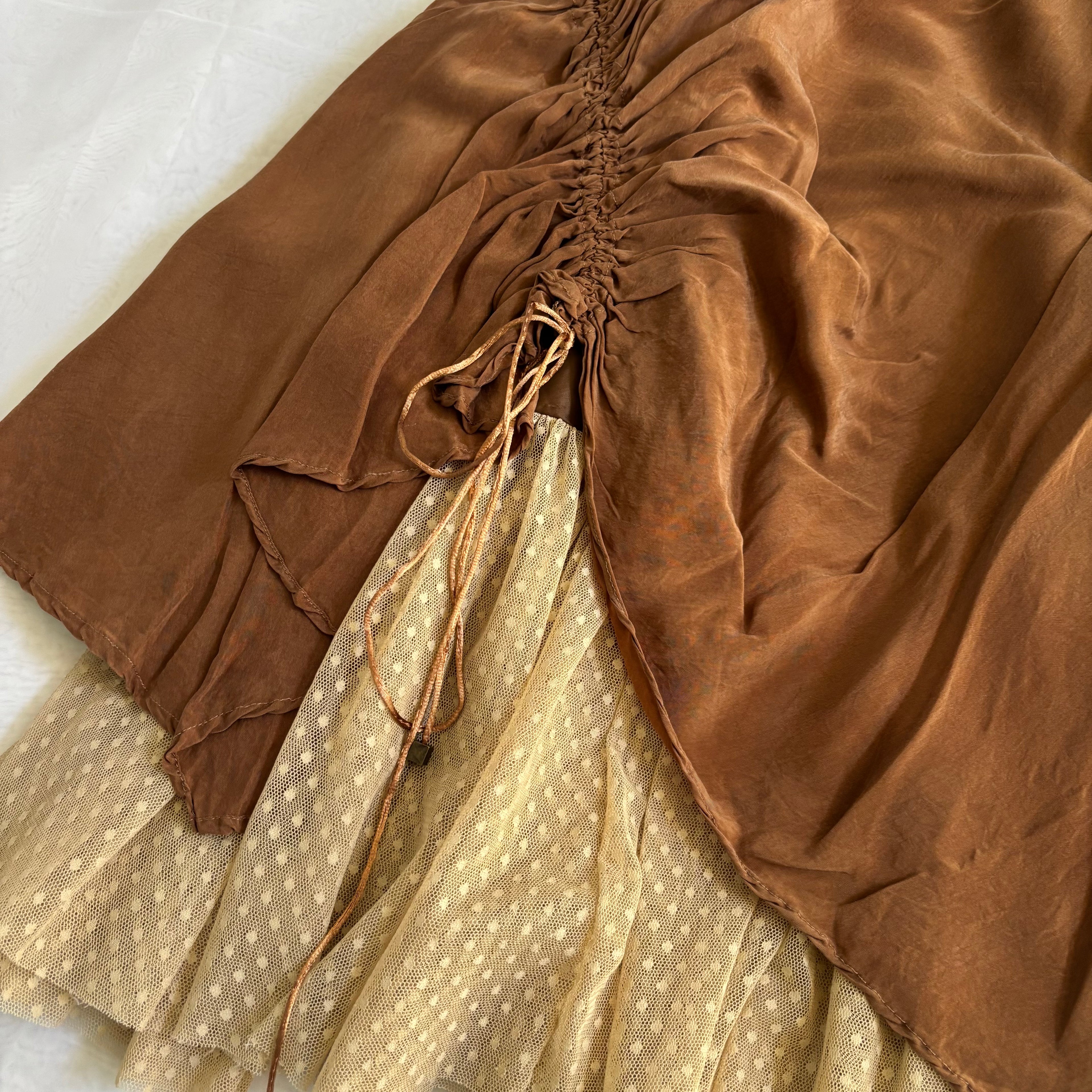 Asymmetrical Euro Cupro Skirt