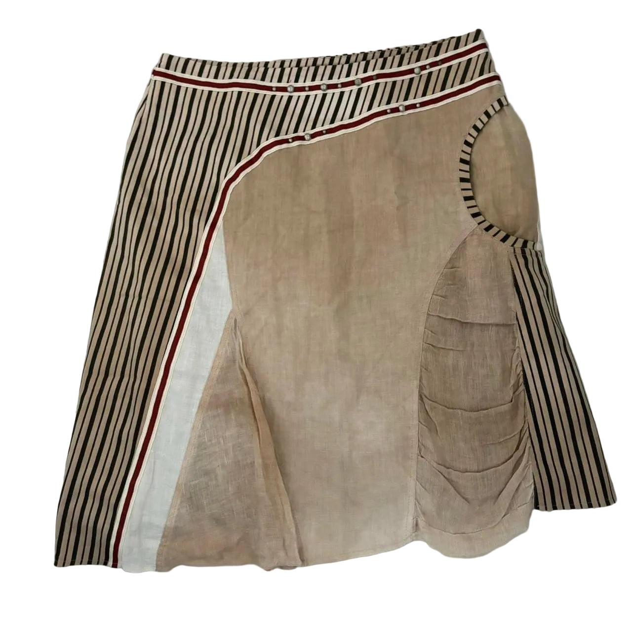 Italian Striped Linen Skirt