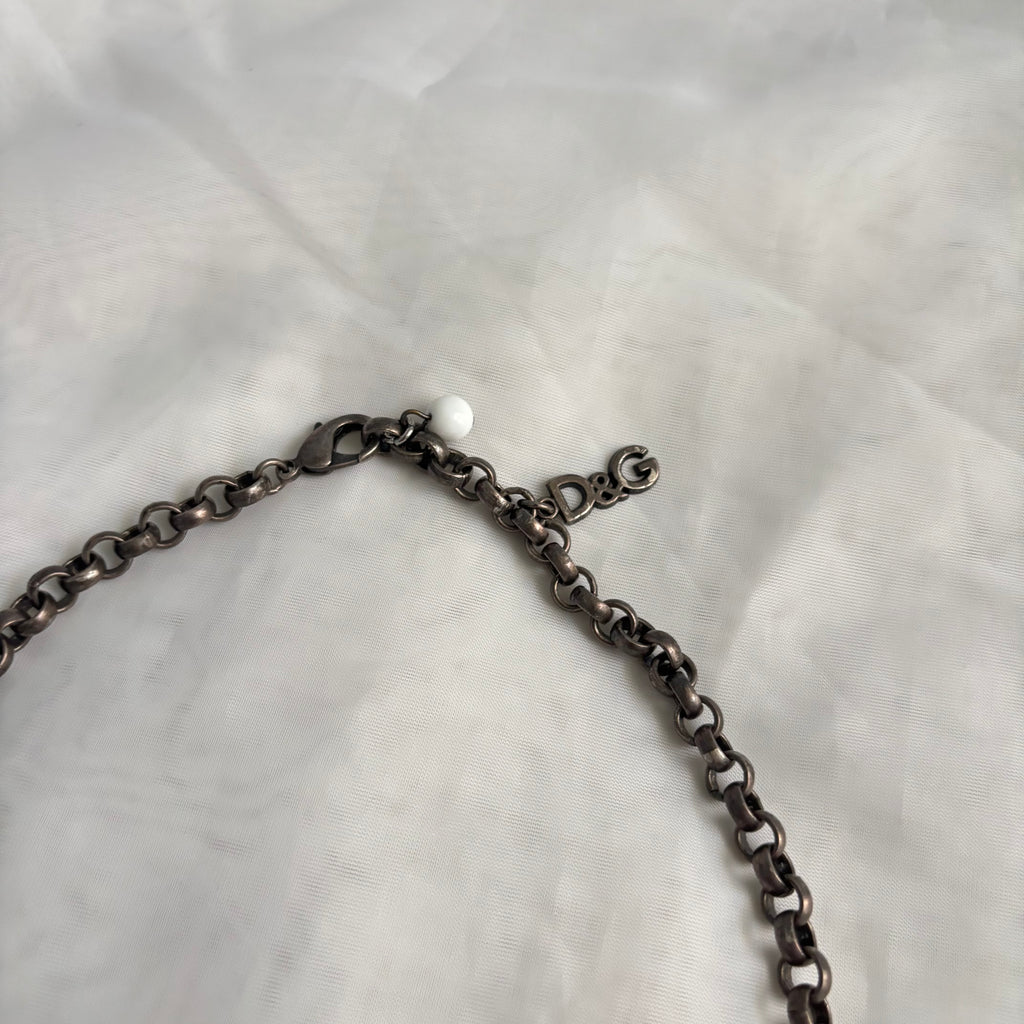 D&G Cameo Cross Necklace