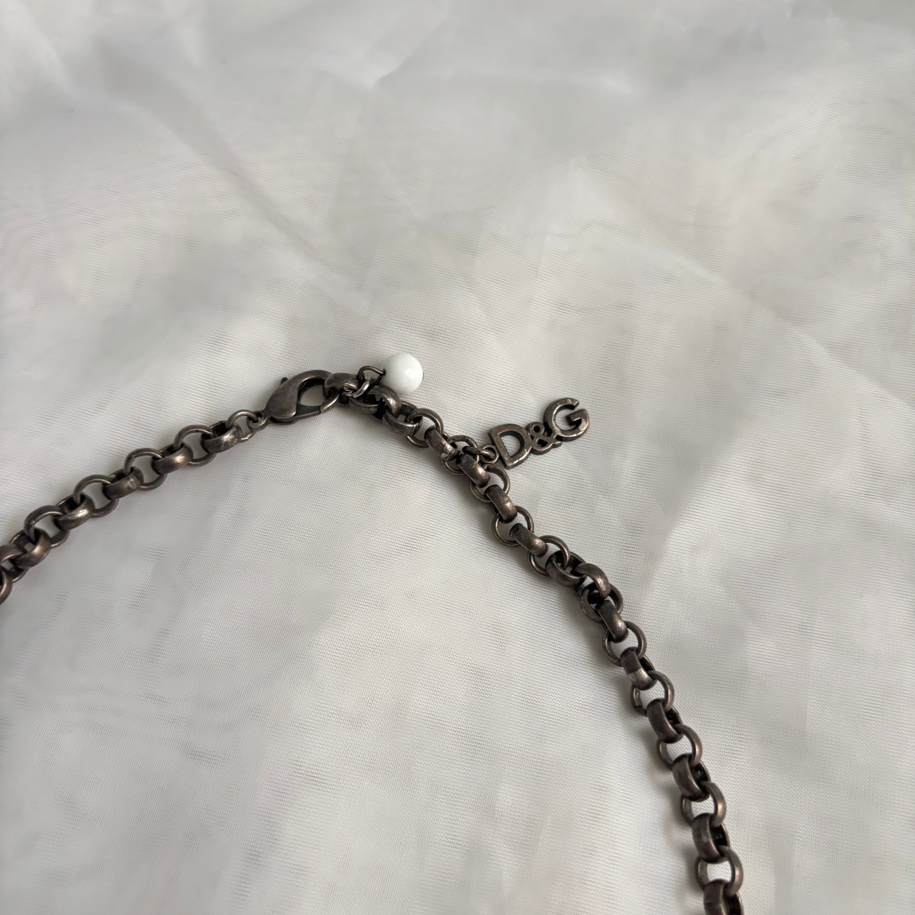 D&G Cameo Cross Necklace
