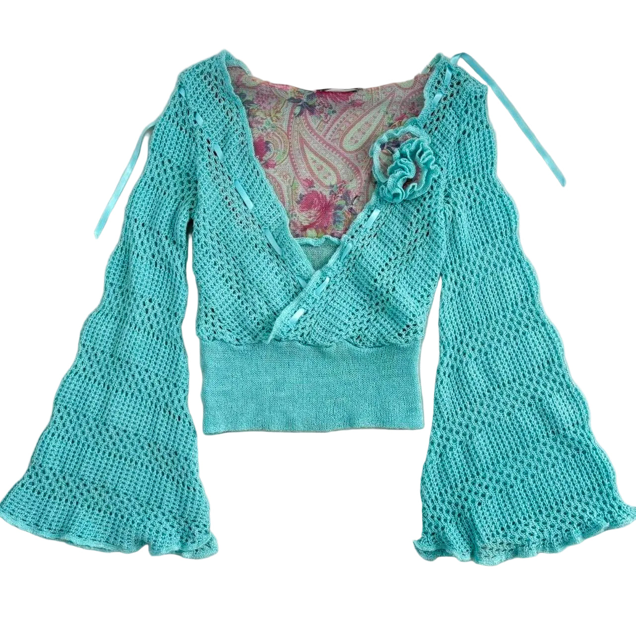Zone Bleue Aqua Cropped Knit