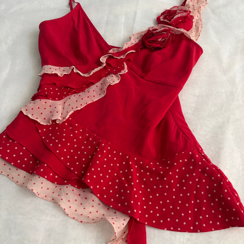 Karen Millen Silk Polka Dot Top