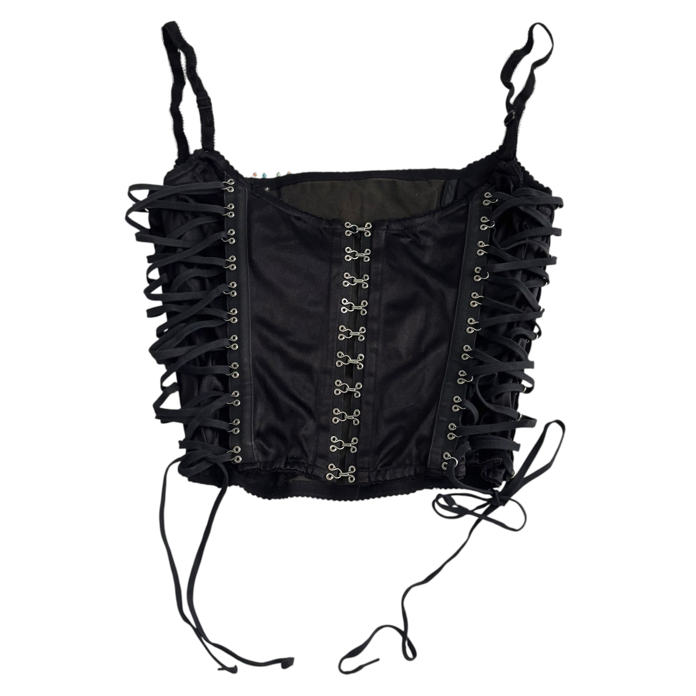 VDP Sequin Lace Up Corset