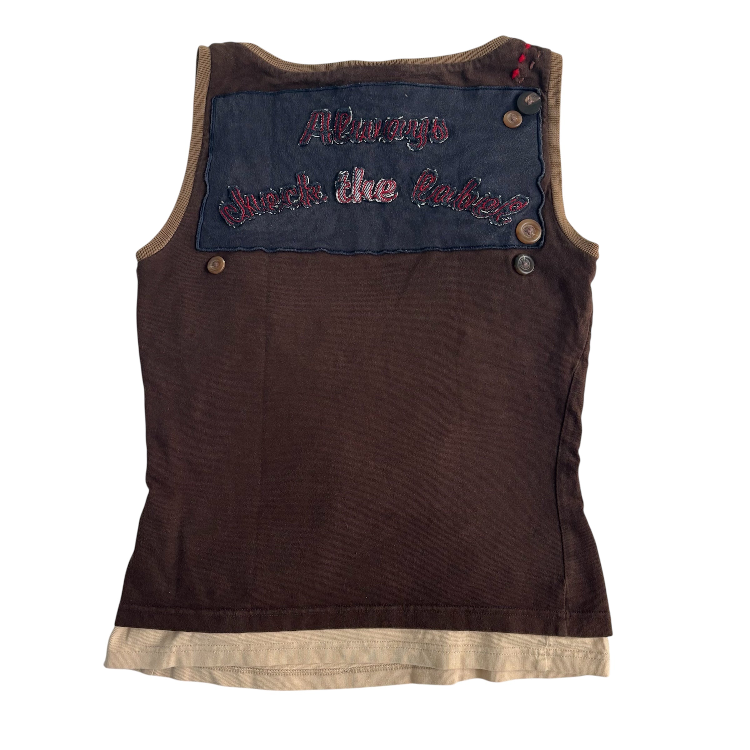 D&G “Always Check the Label” Button Top