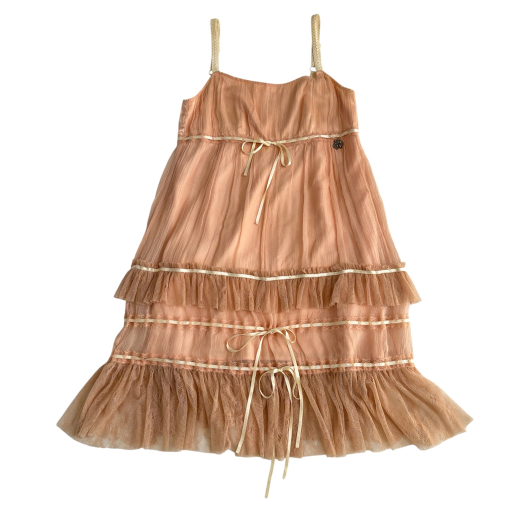 Vintage Galliano Powder Pink Babydoll Dress