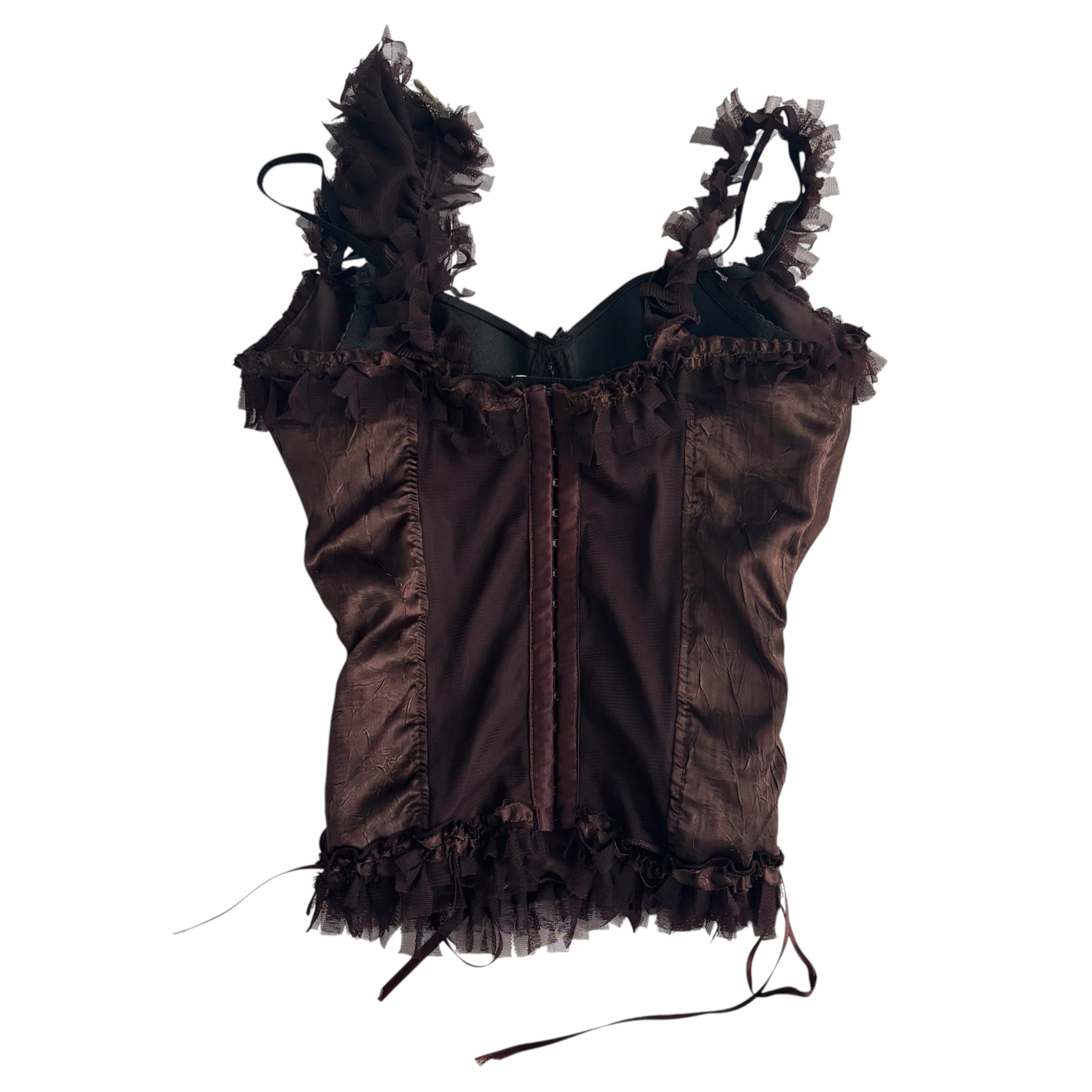 French Floral Embroidered Corset