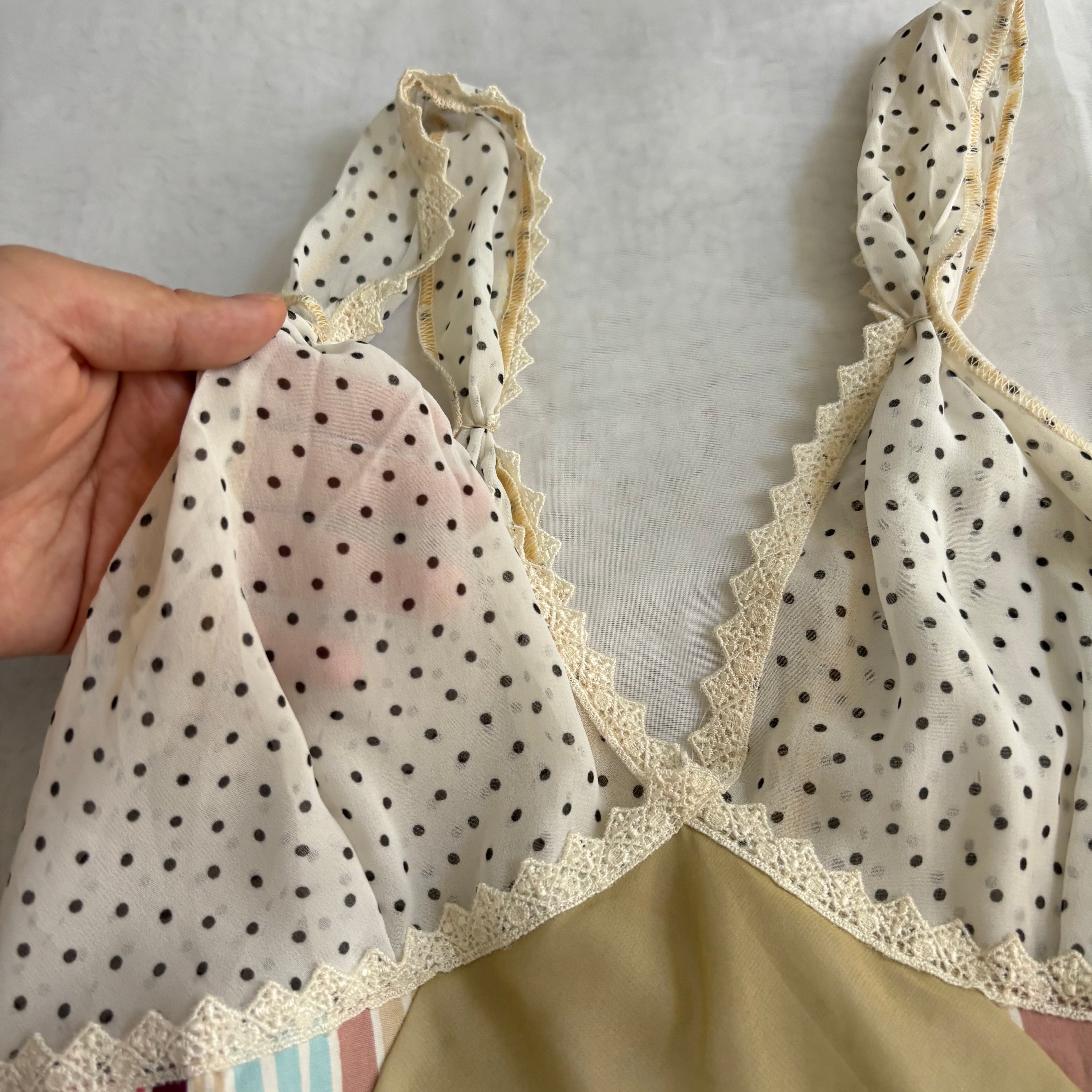 Vintage Italian Mesh Mutli Pattern dress