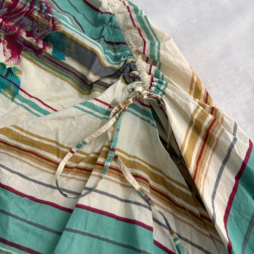 Derhy Striped Peacock Cotton Dress