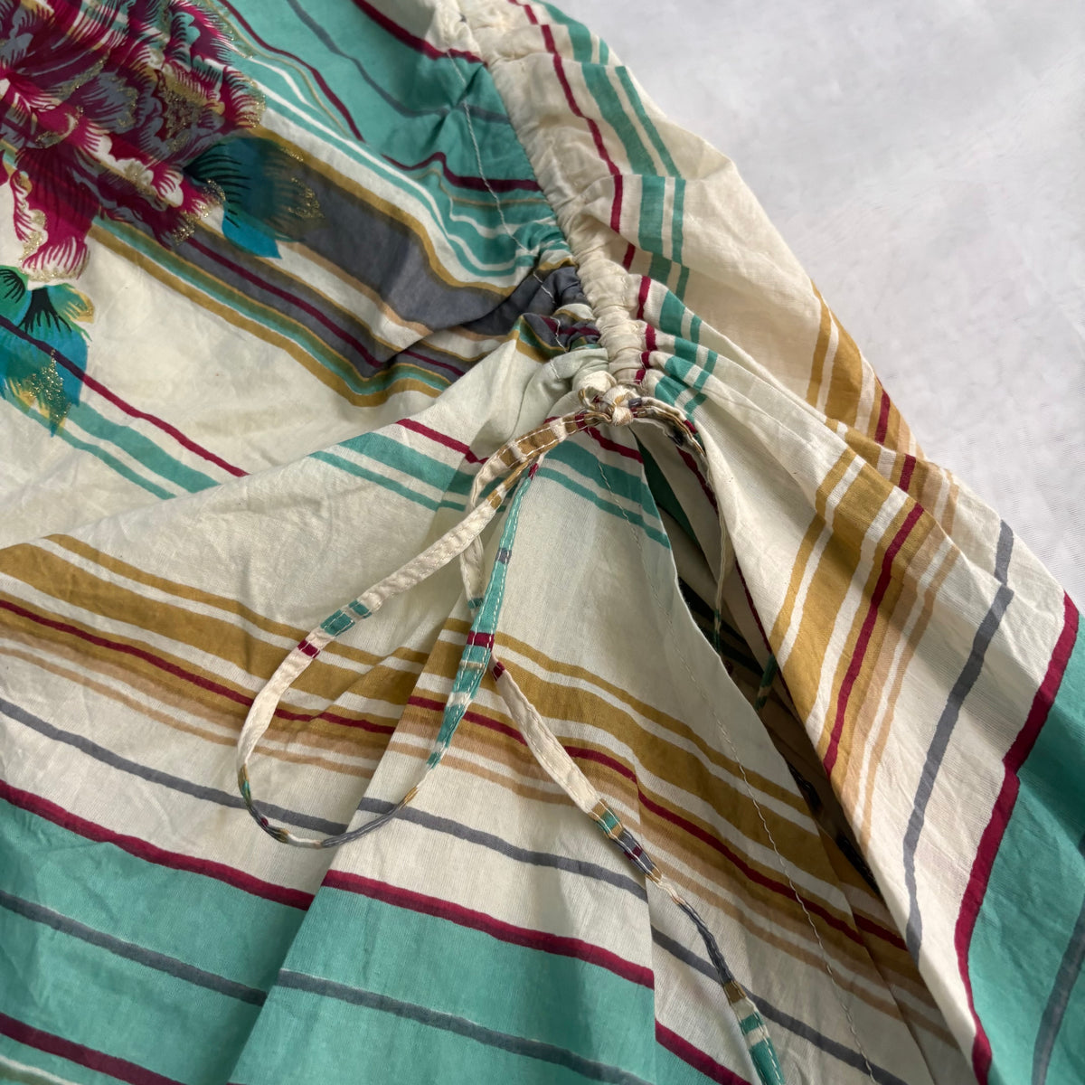 Derhy Striped Peacock Cotton Dress