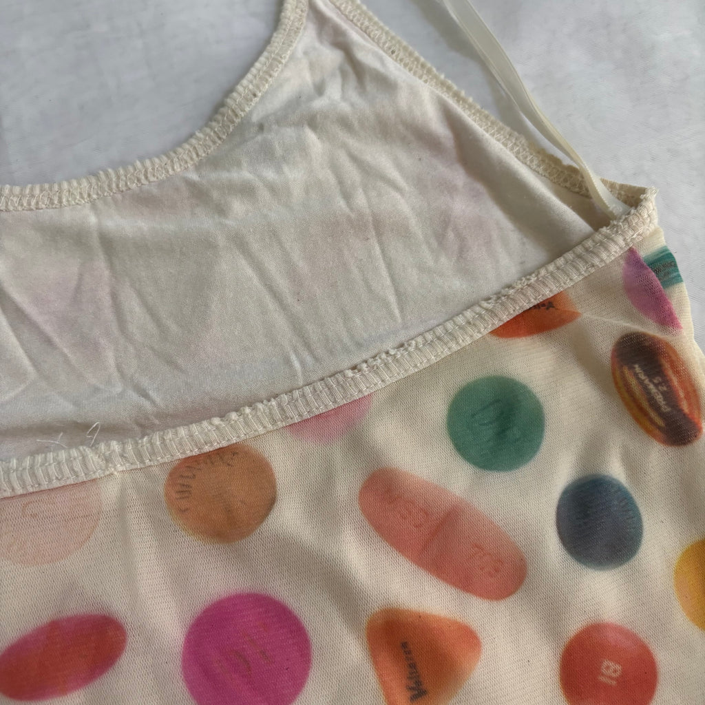 90s Italian Otitude Pill Print Halter Top
