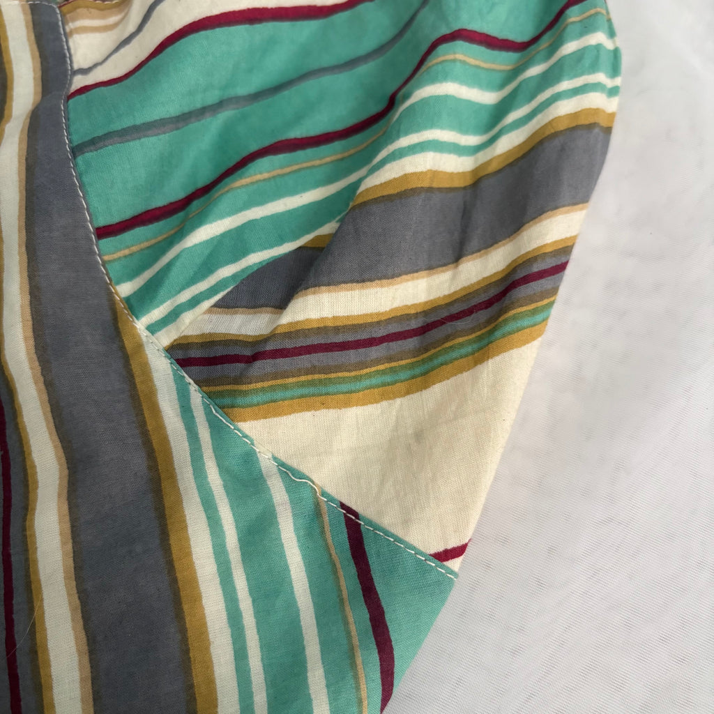 Derhy Striped Peacock Cotton Dress