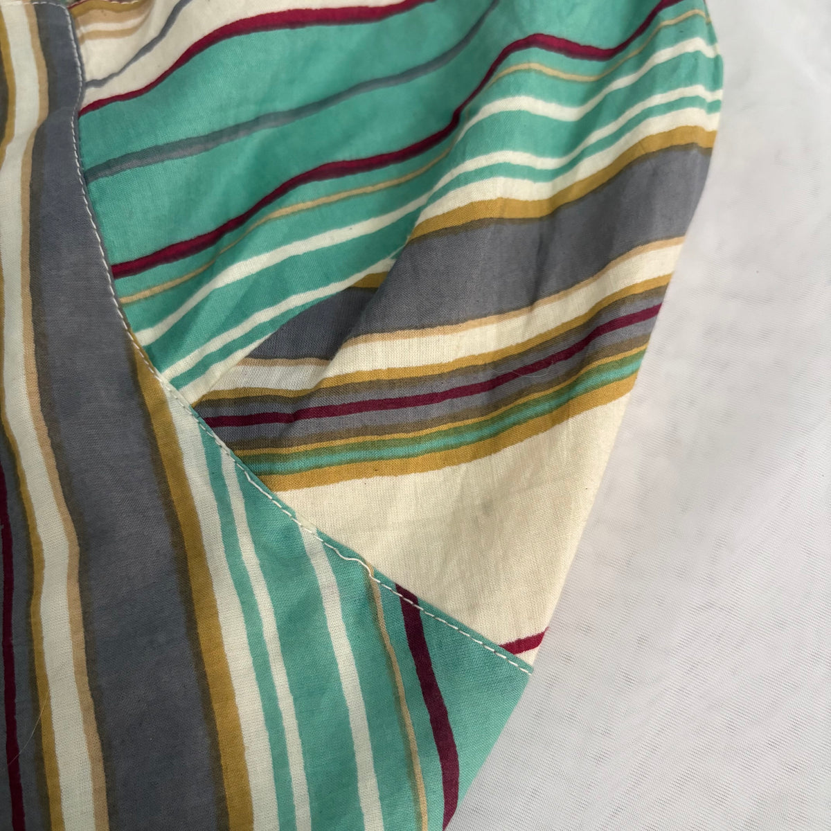 Derhy Striped Peacock Cotton Dress