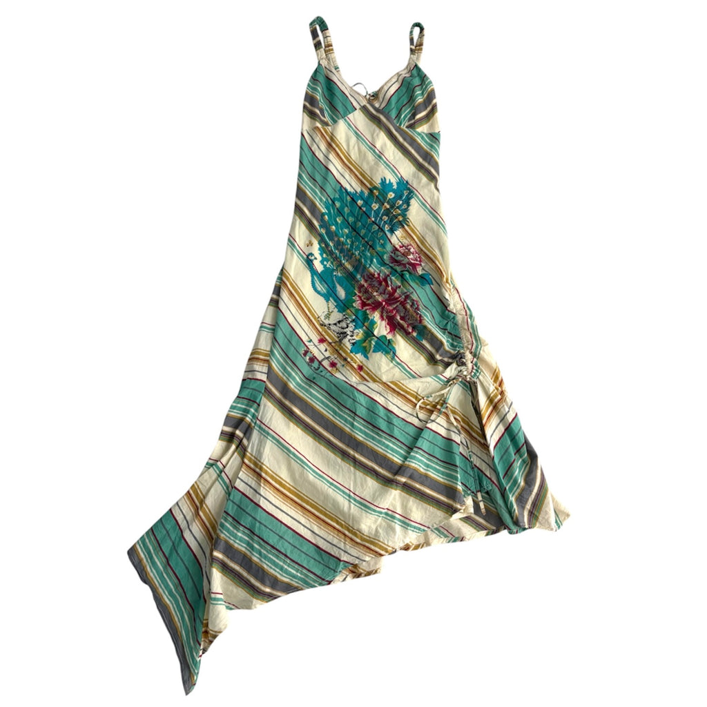 Derhy Striped Peacock Cotton Dress