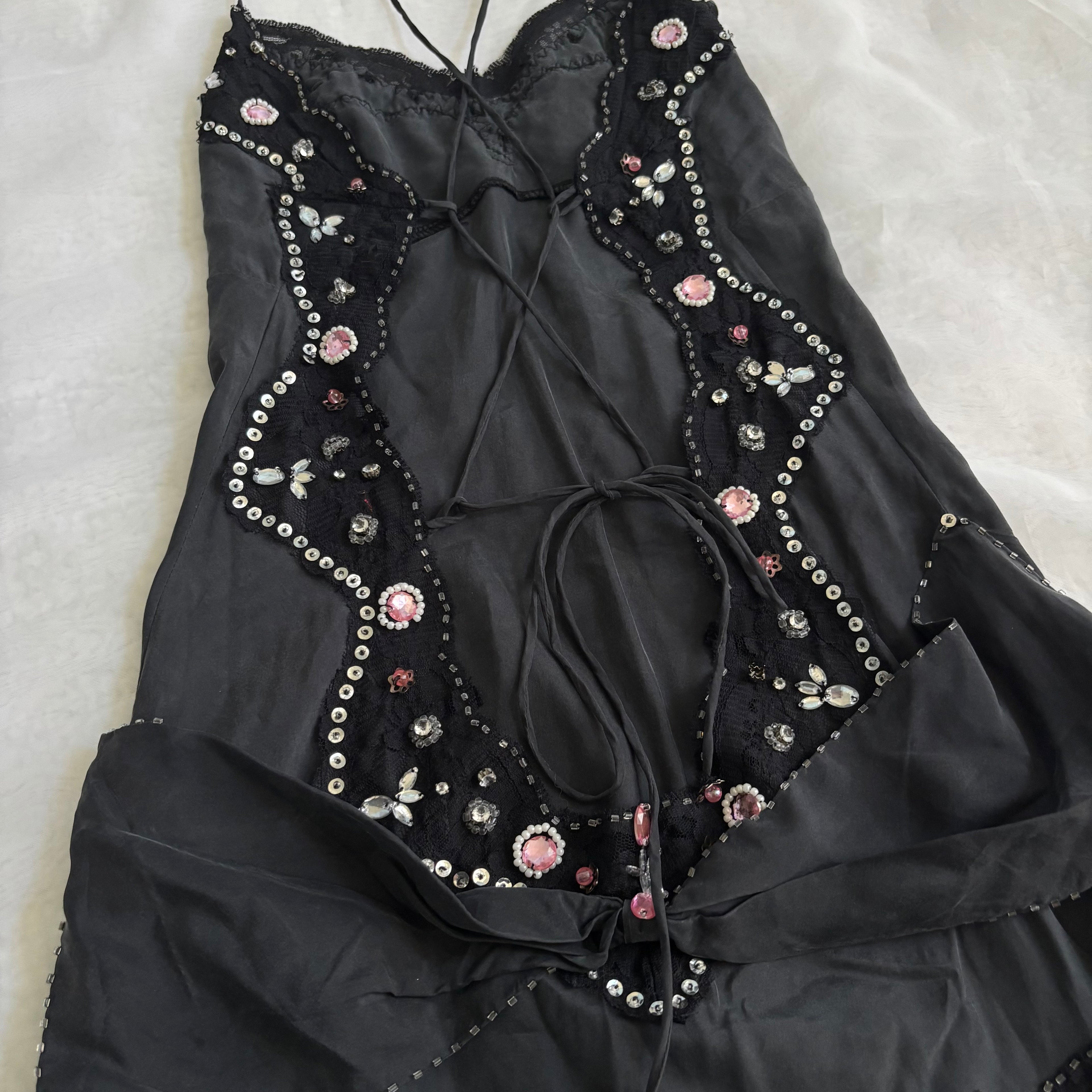 Y2K Manoush Gem Embroidered Mini Dress