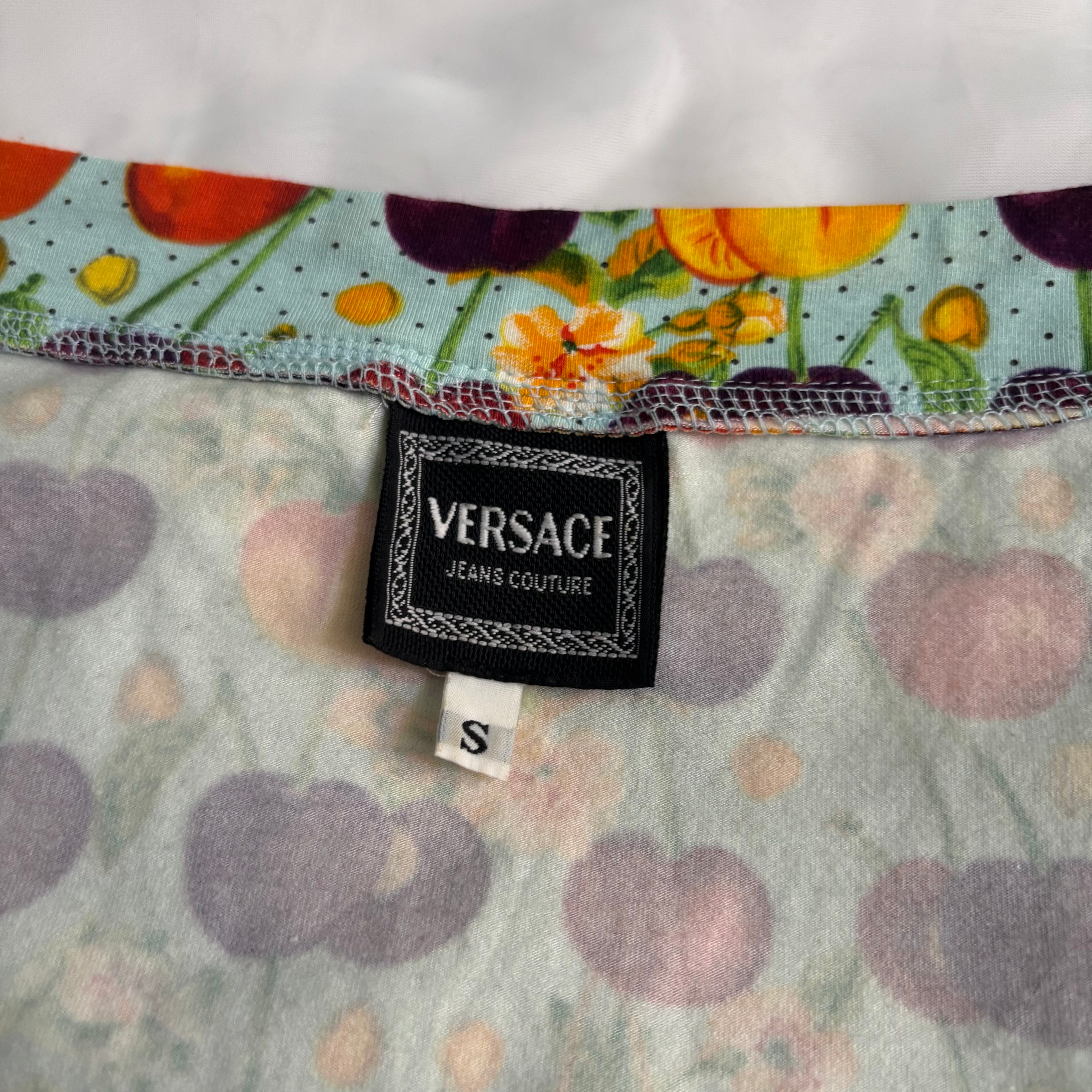 Vintage Versace Fruit Polka Dot Top