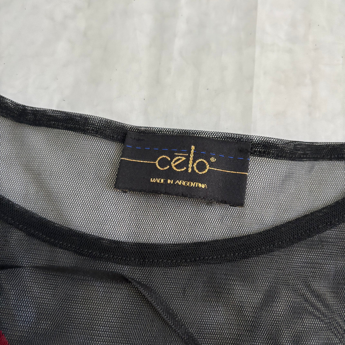 Celo Embroidered Mesh Tank Top