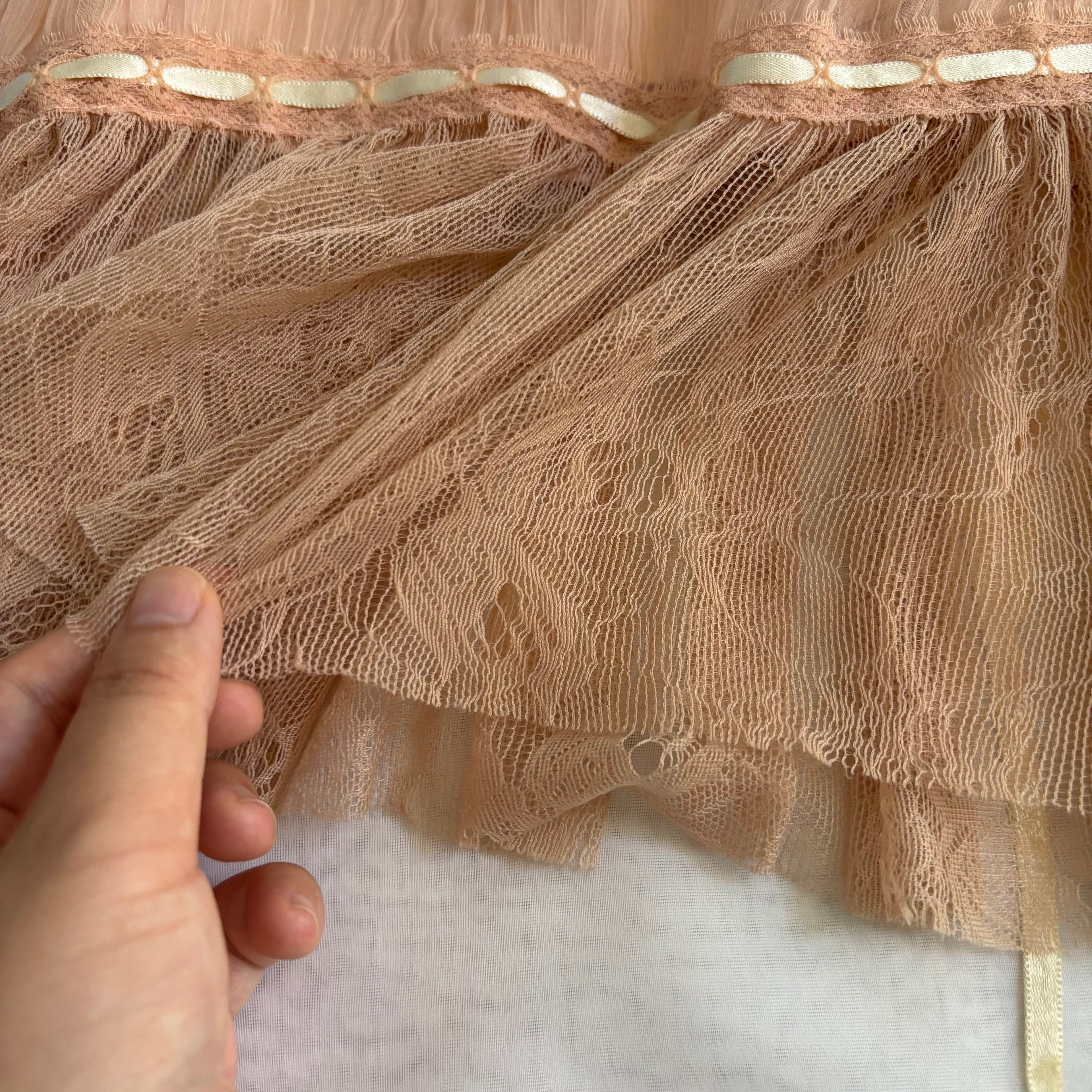 Vintage Galliano Powder Pink Babydoll Dress