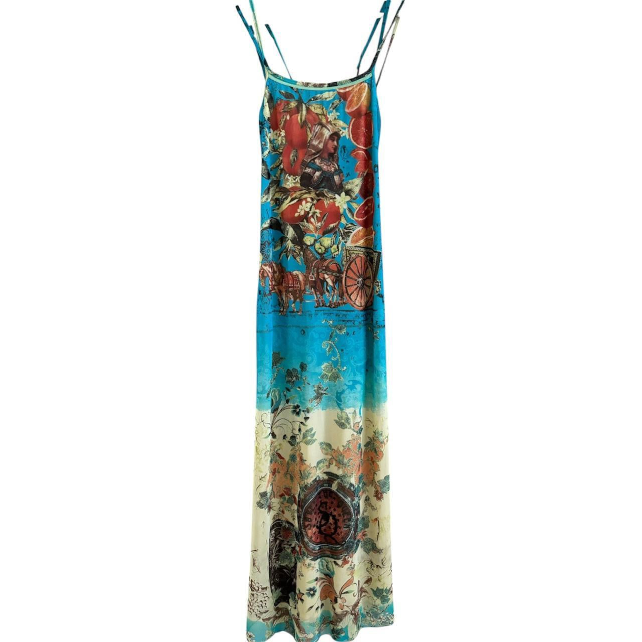 Save the Queen Fruit Print Mesh Dress