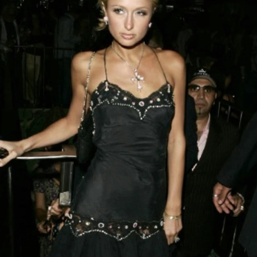 Y2K Manoush Gem Embroidered Mini Dress
