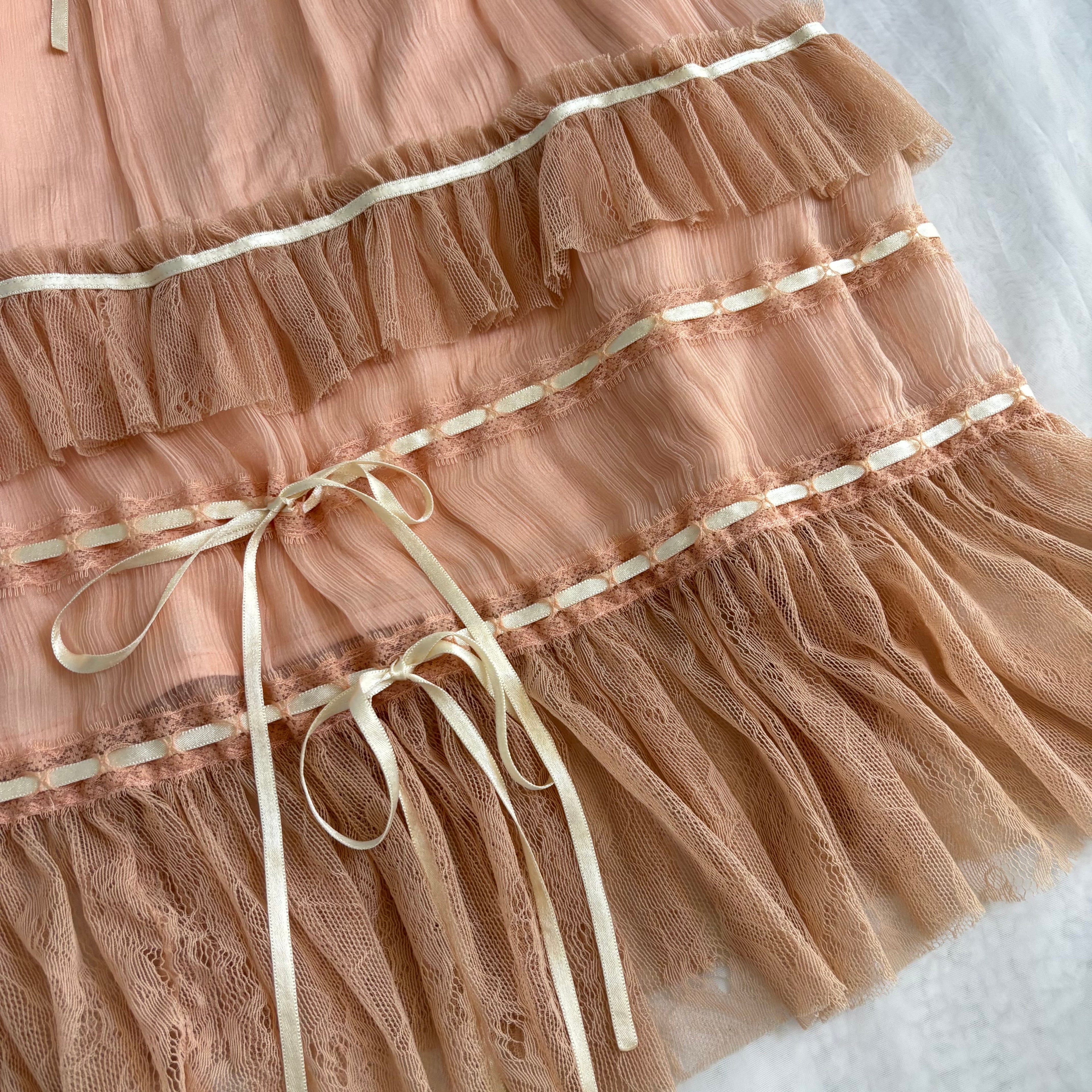 Vintage Galliano Powder Pink Babydoll Dress