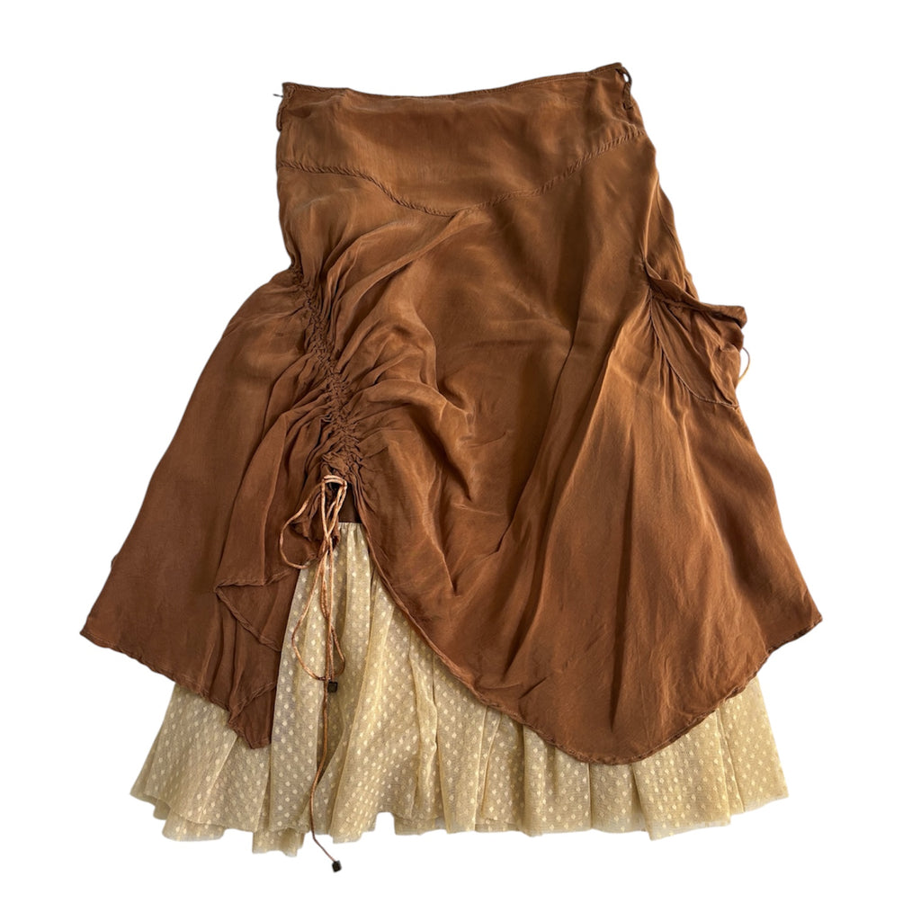 Asymmetrical Euro Cupro Skirt
