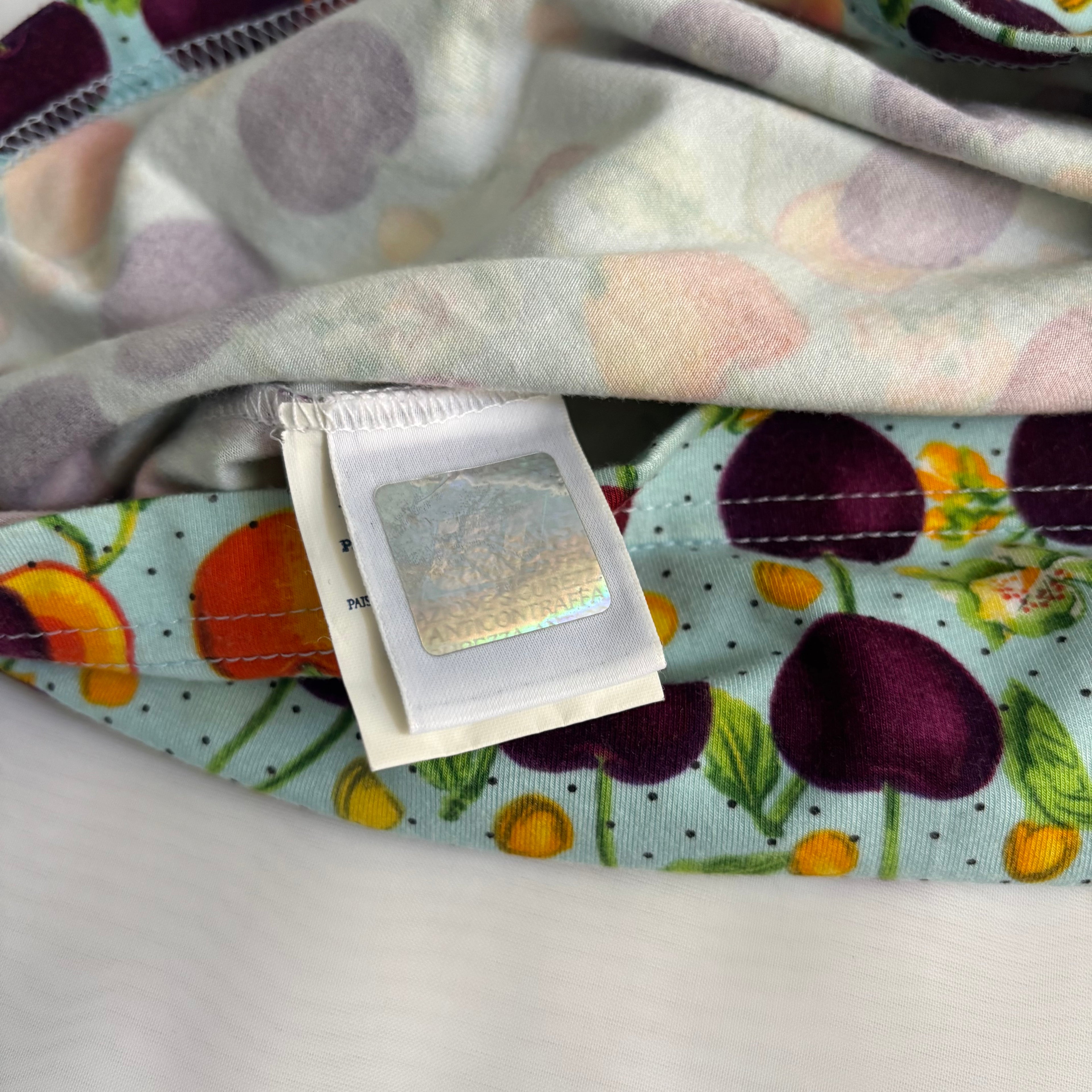 Vintage Versace Fruit Polka Dot Top