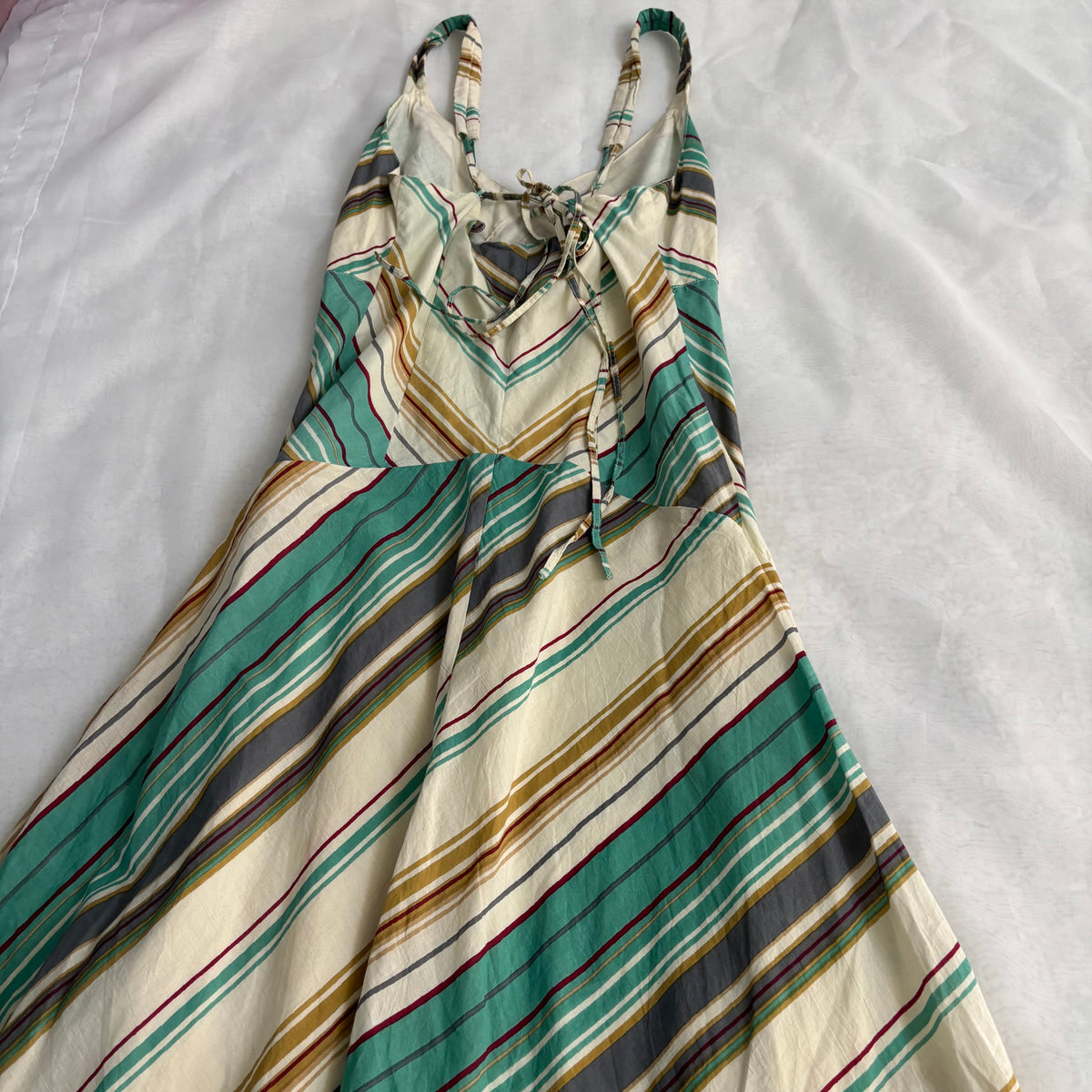 Derhy Striped Peacock Cotton Dress