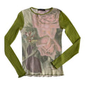 Cop Copine Digital Rose Mesh Top