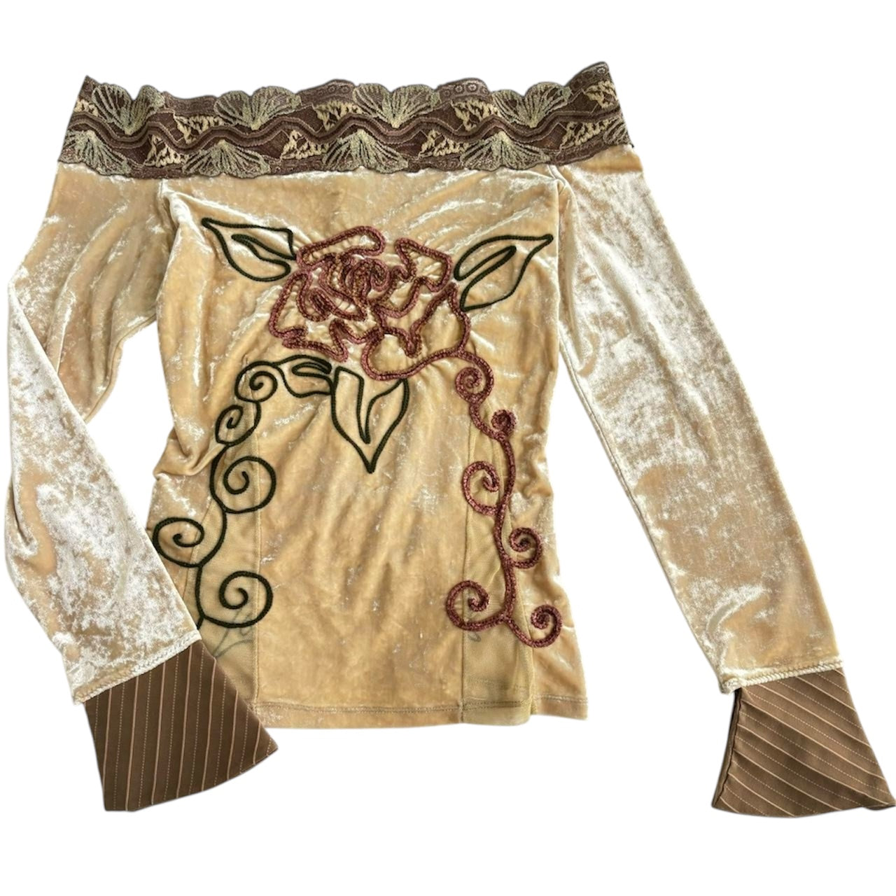Save the Queen Velvet Rose Top