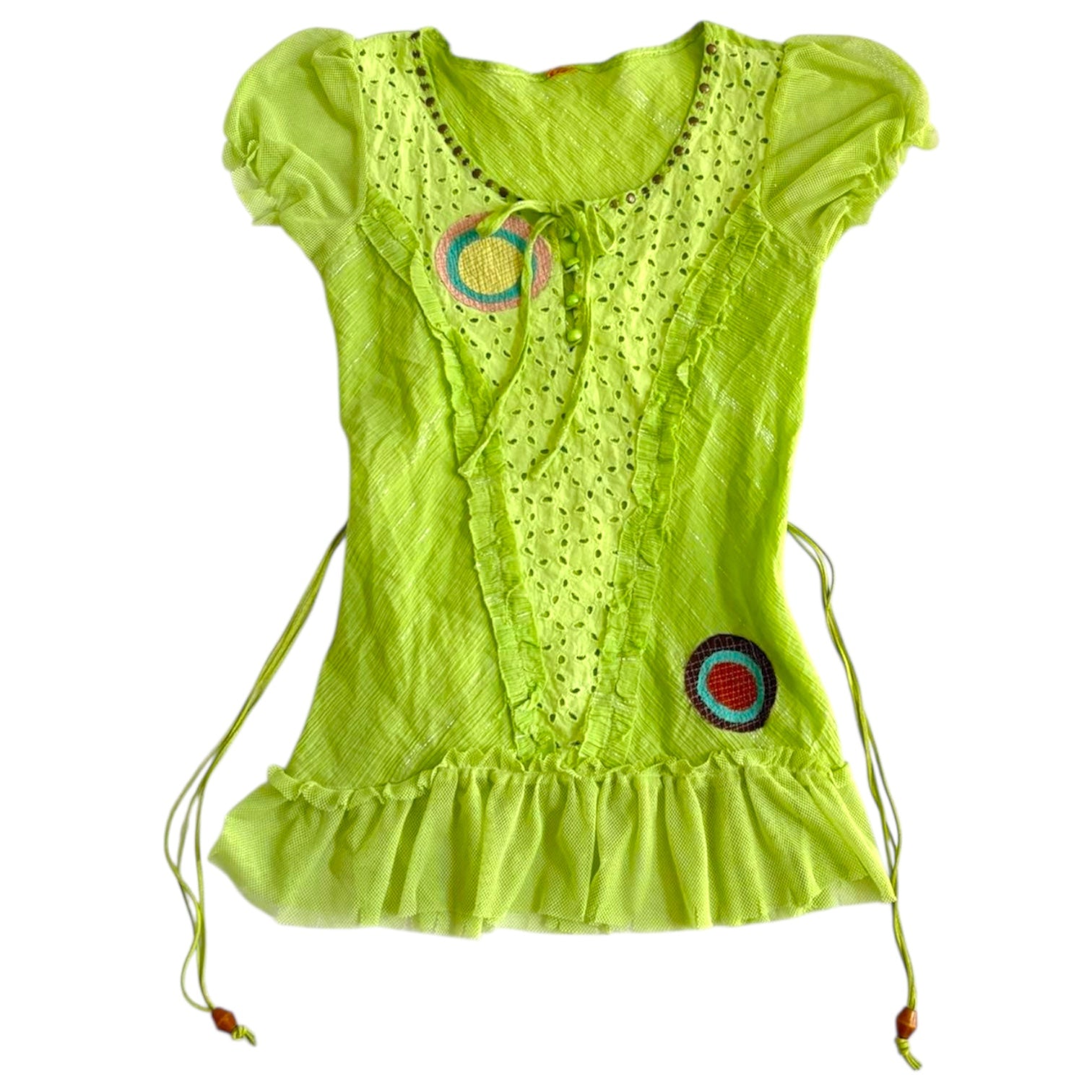 Lime Green Ruffle Top