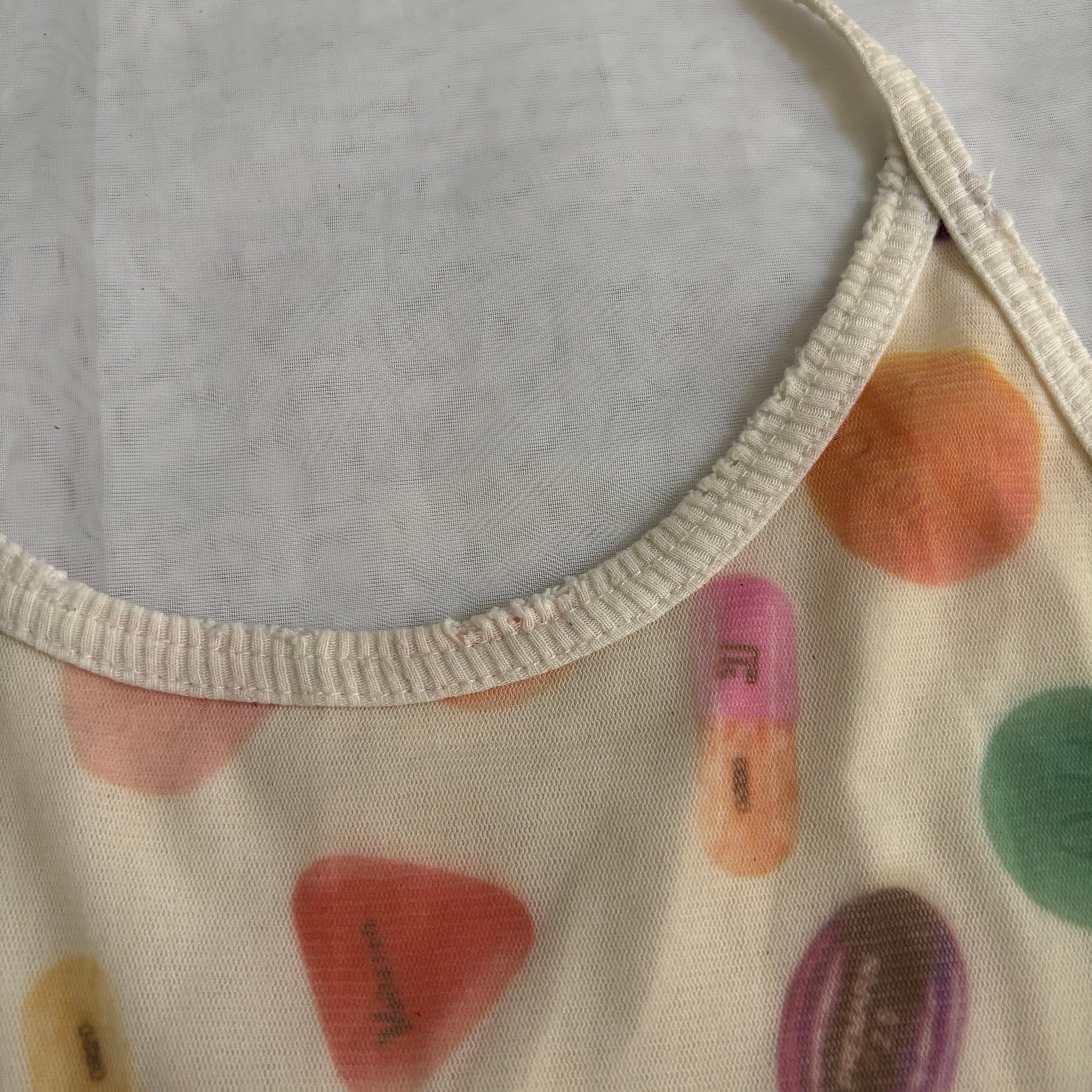 90s Italian Otitude Pill Print Halter Top