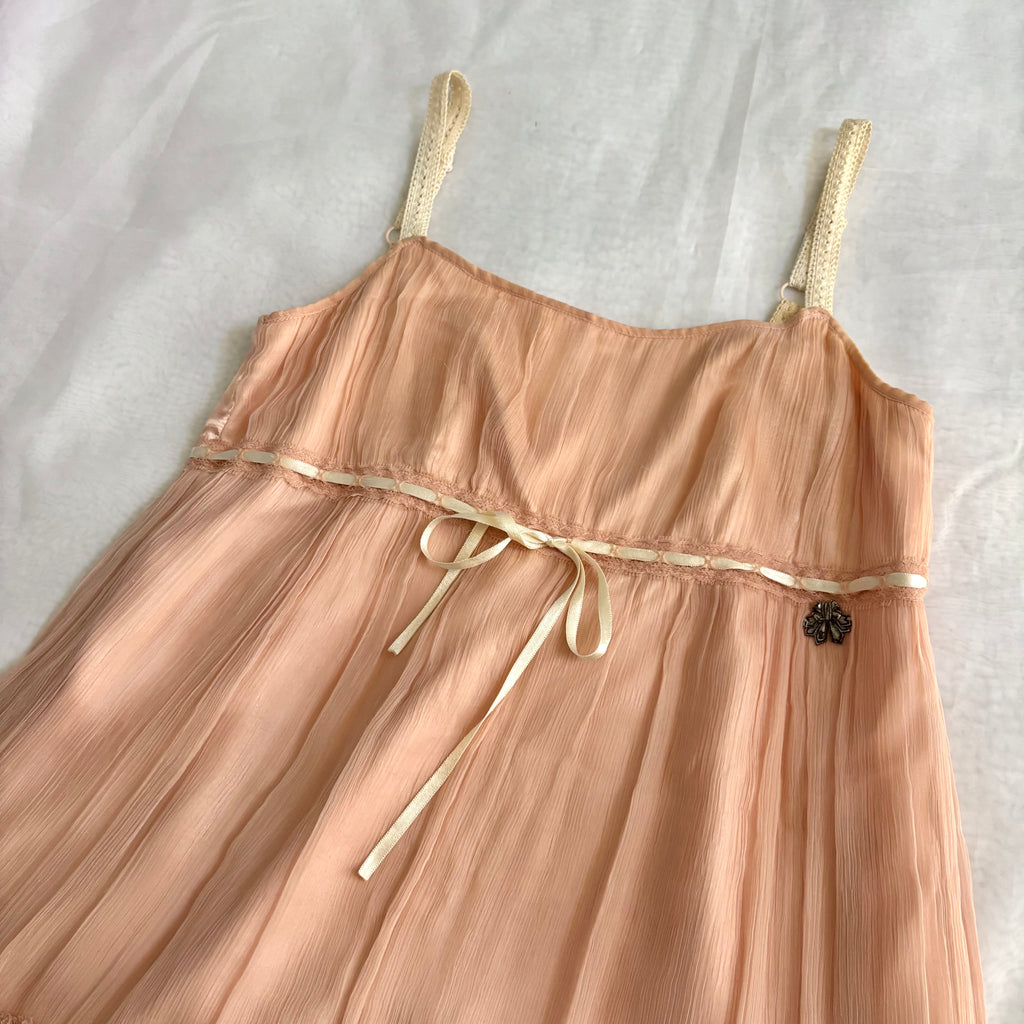 Vintage Galliano Powder Pink Babydoll Dress