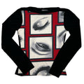 French Brand Eye Print Top