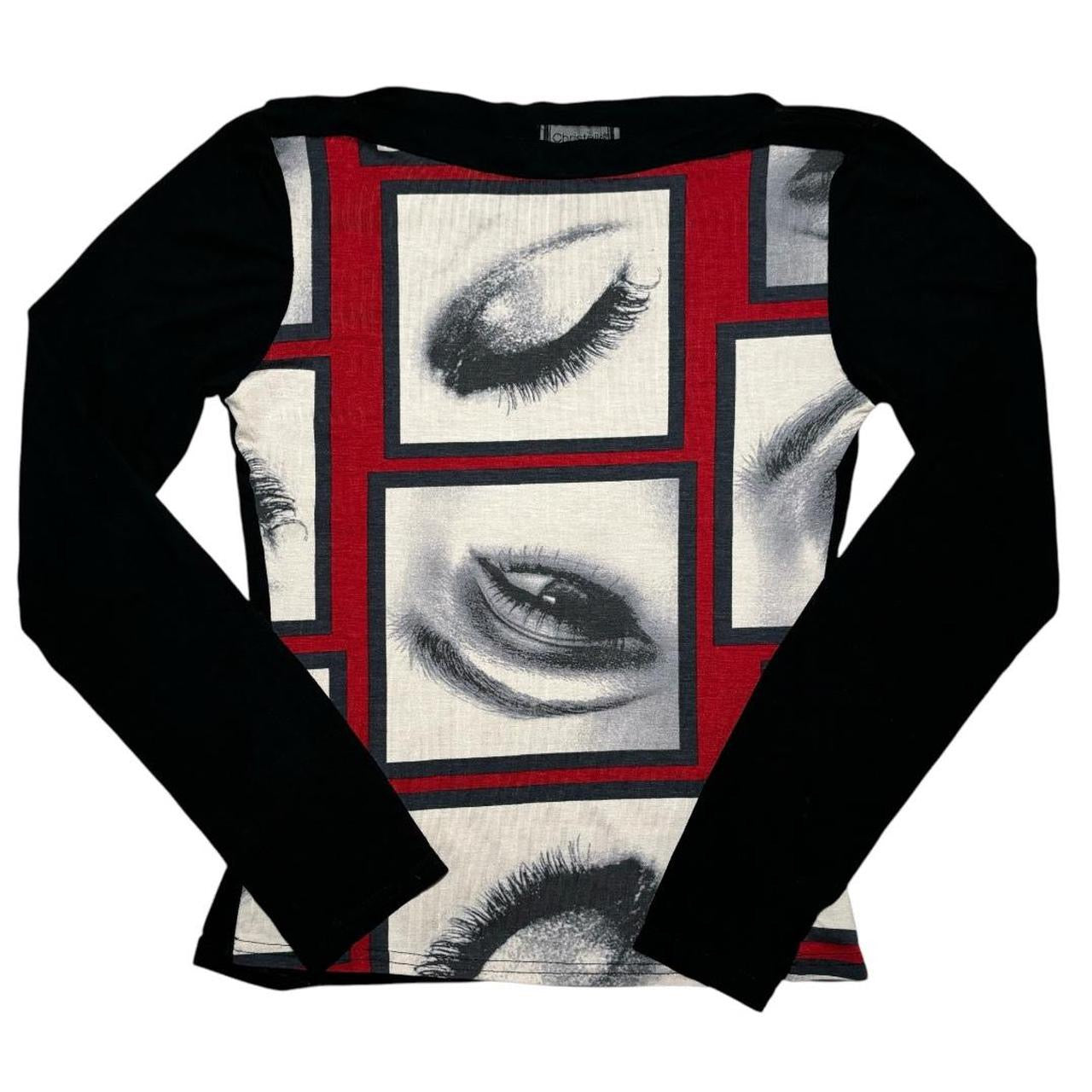French Brand Eye Print Top