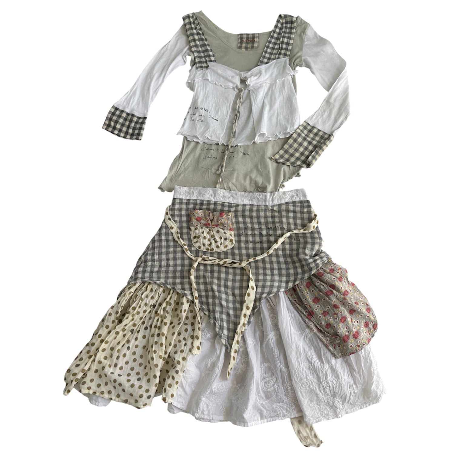 Cotton 3 Piece Top & Skirt Set
