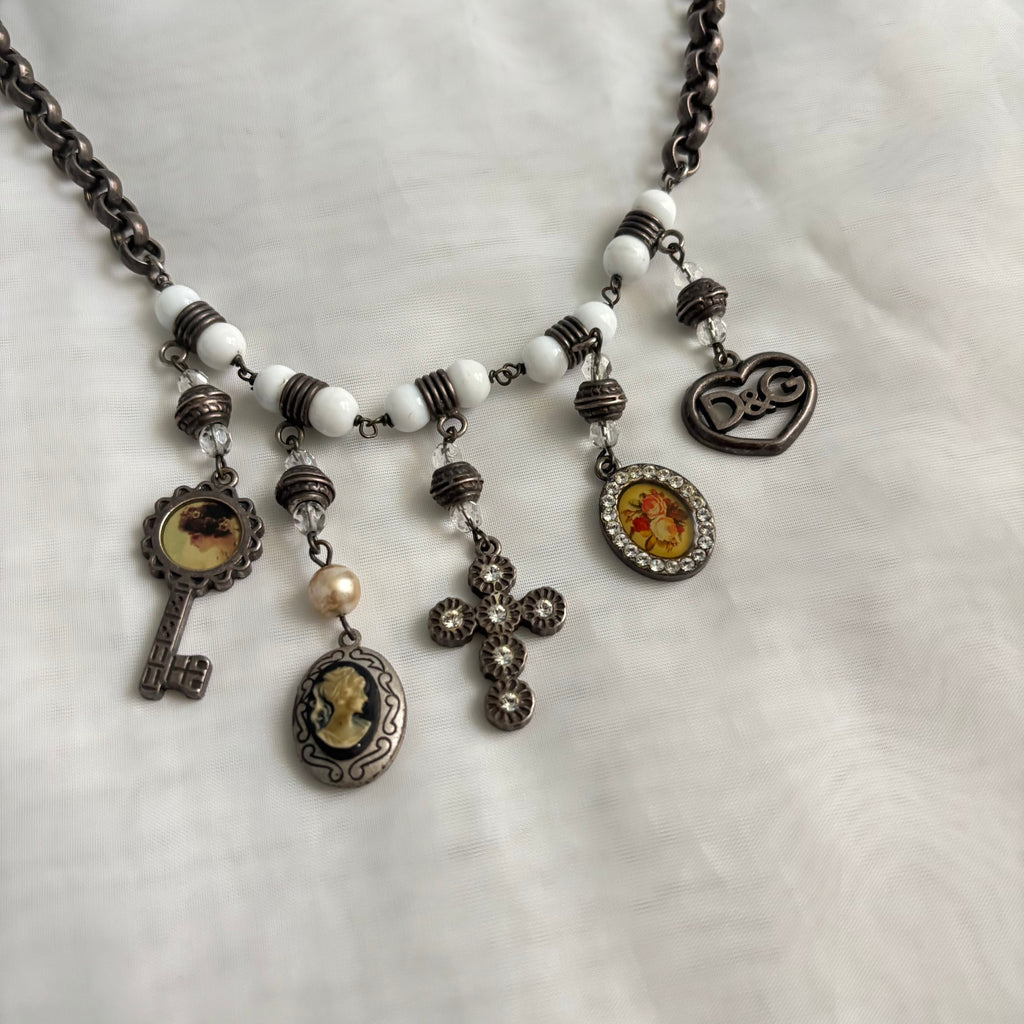 D&G Cameo Cross Necklace