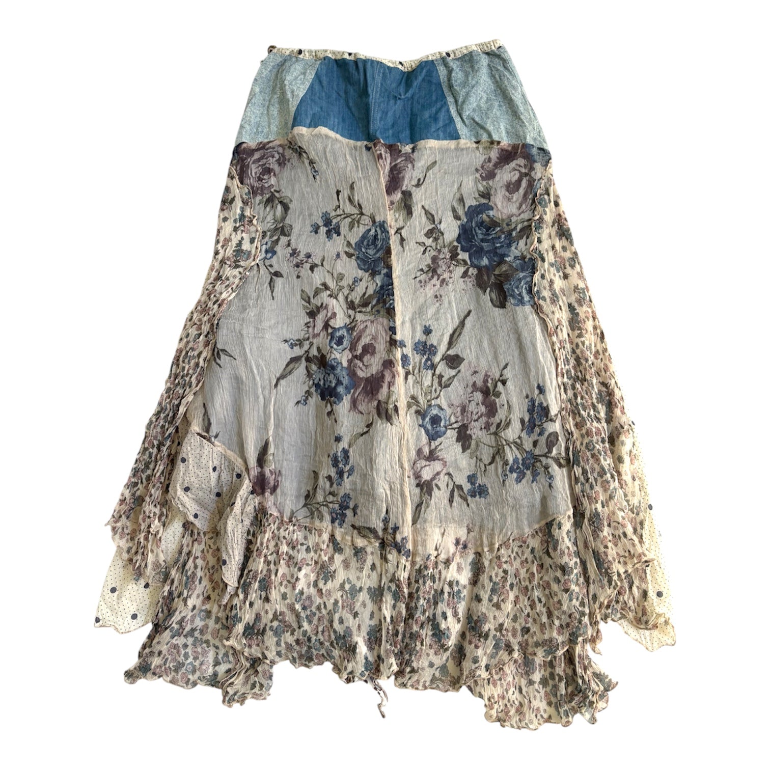 Italian Cotton & Silk Floral Skirt