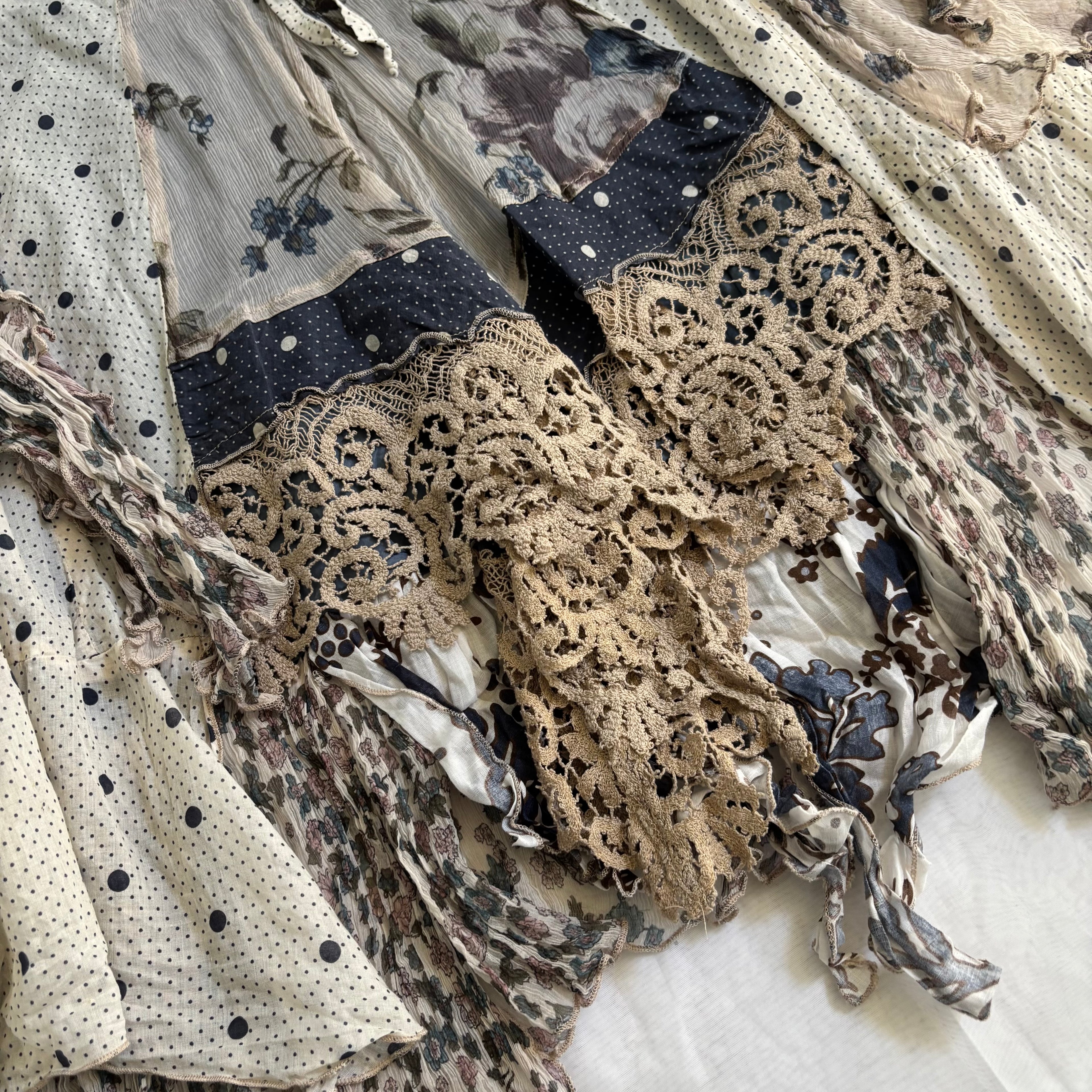 Italian Cotton & Silk Floral Skirt