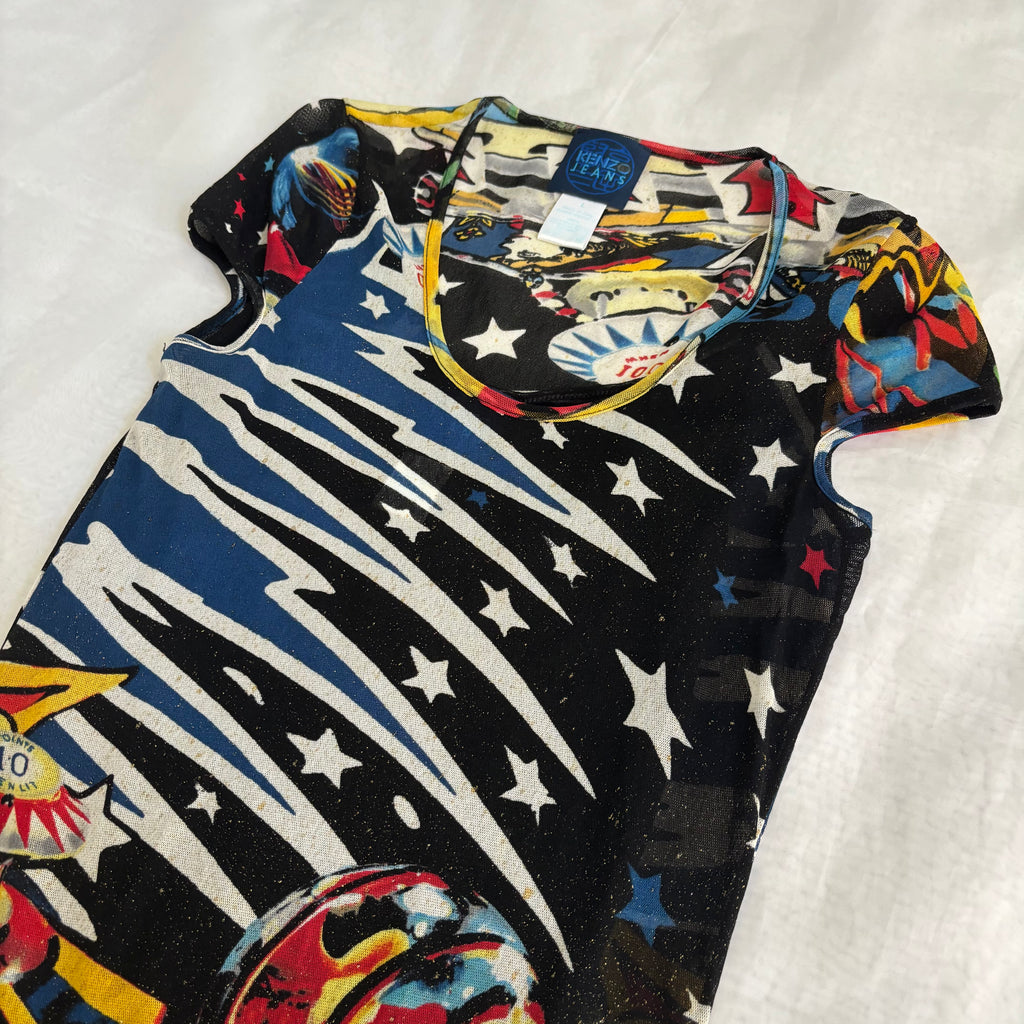 Kenzo Pinball Maxi Mesh Dress