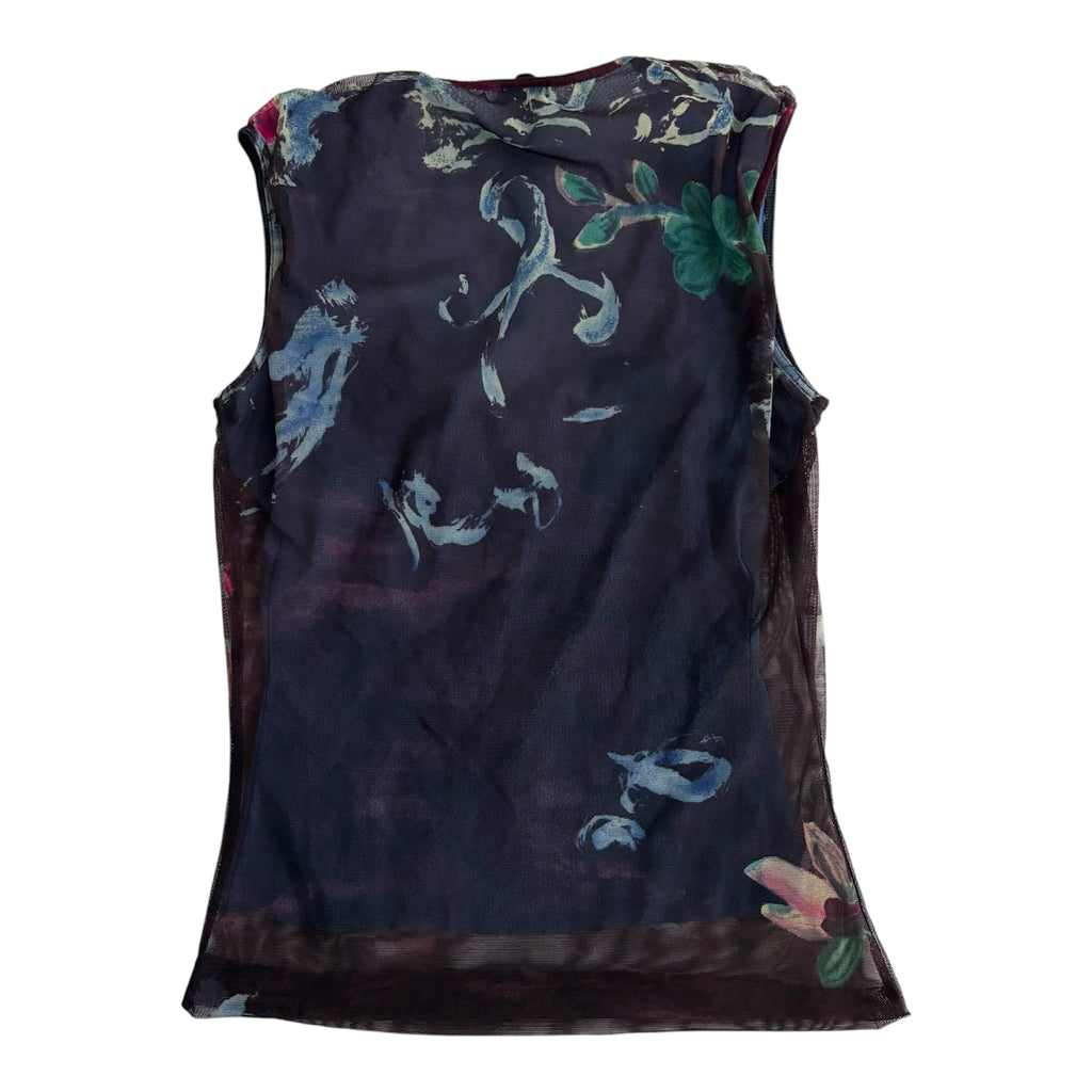 Plein Sud Digital Floral Mesh Tank