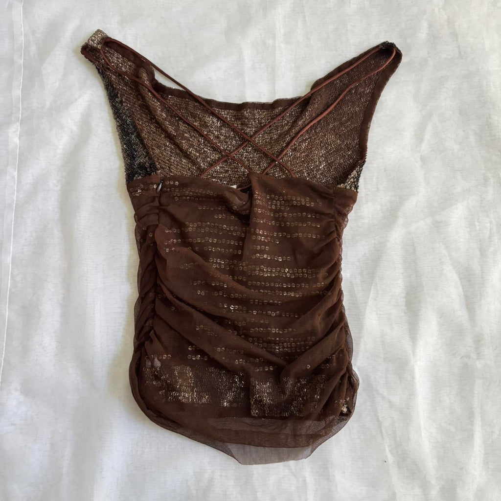 Pinko Sequined Cowl Neck Top
