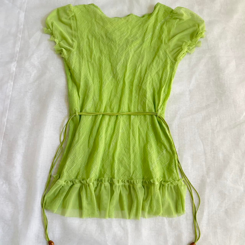Lime Green Ruffle Top