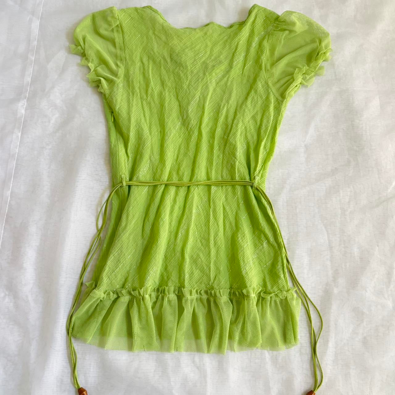 Lime Green Ruffle Top